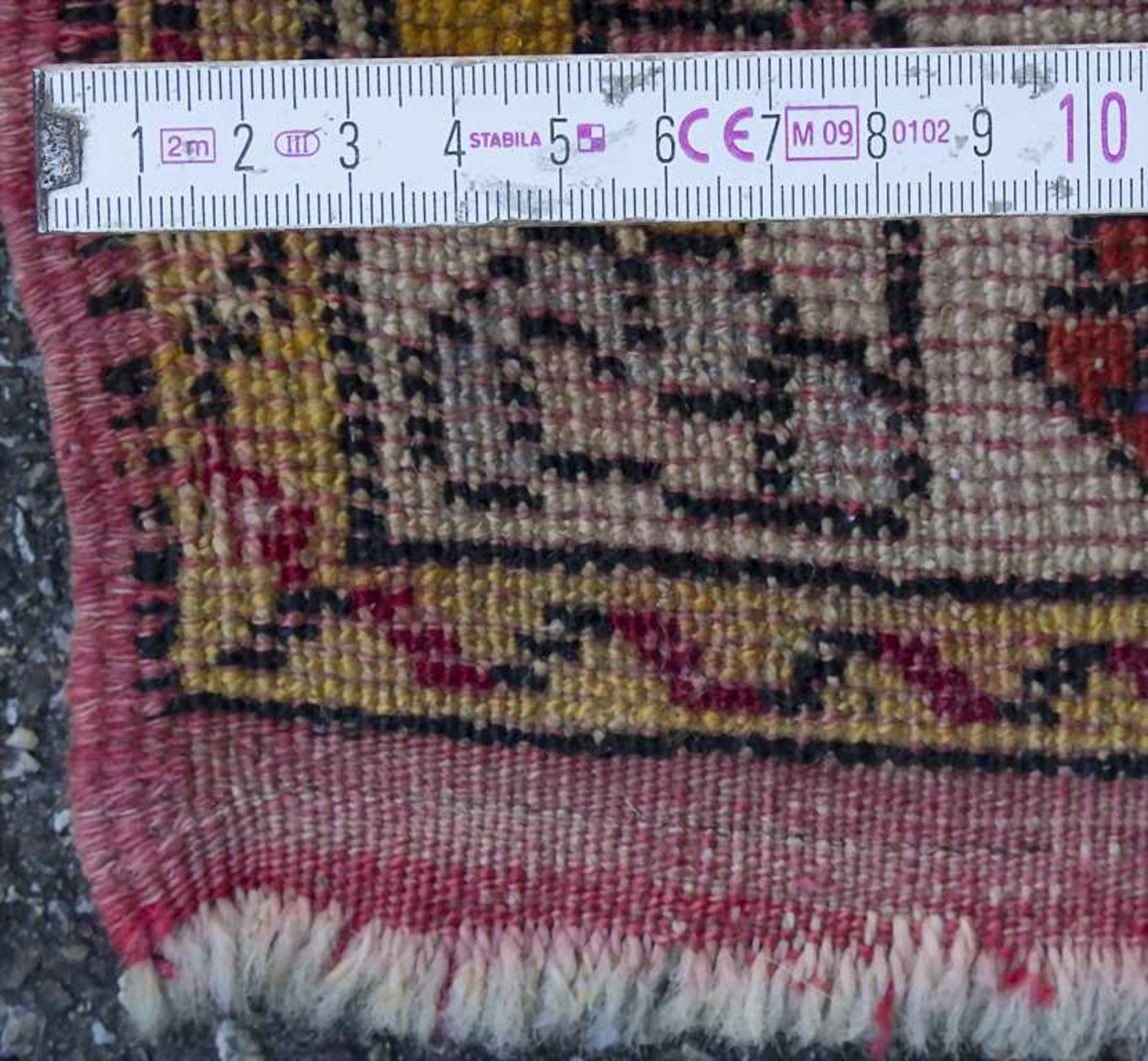 Kaukasischer Teppich / A caucasian carpetMaterial: Wolle auf Wolle, Maße: 80 x 78 cm, Zustand: gut - Bild 7 aus 7