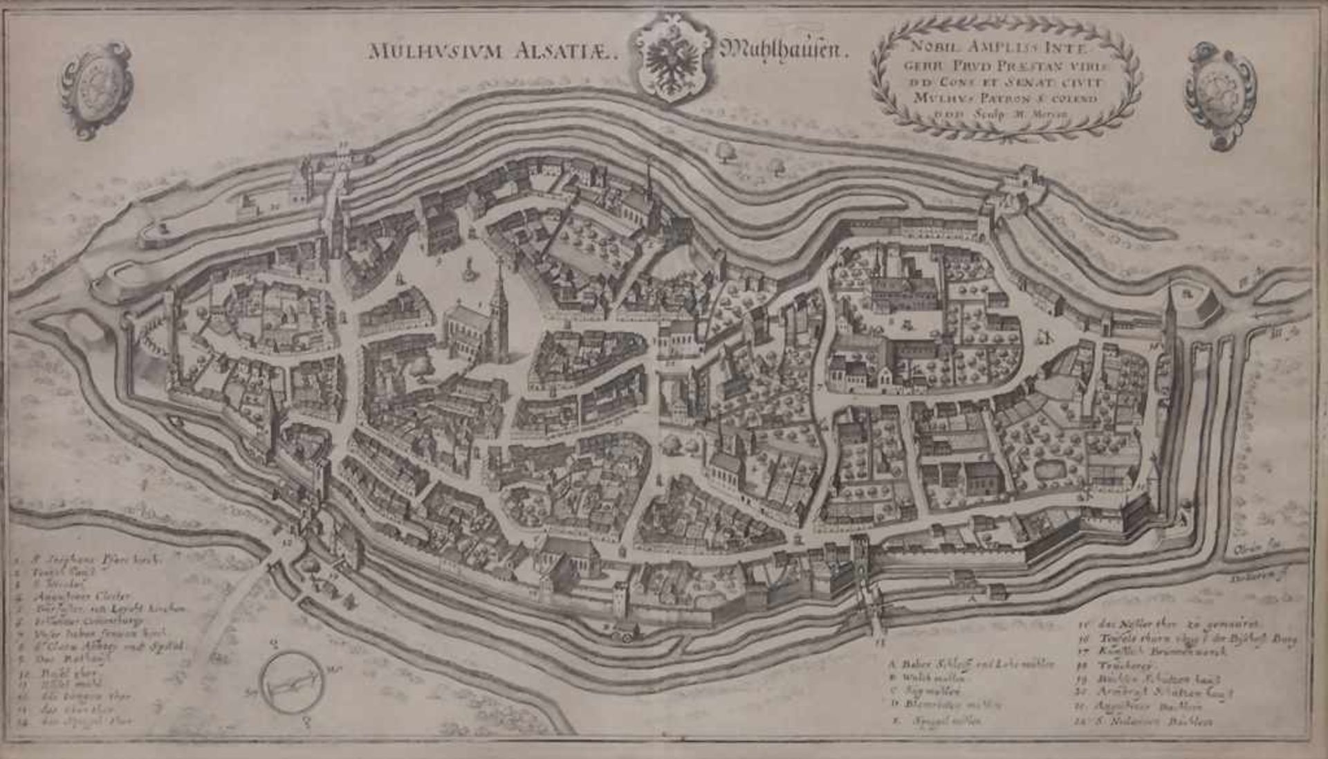 Matthäus Merian (1593-1650), historische Ansicht von Mulhouse / A historic view of MulhouseTitel: