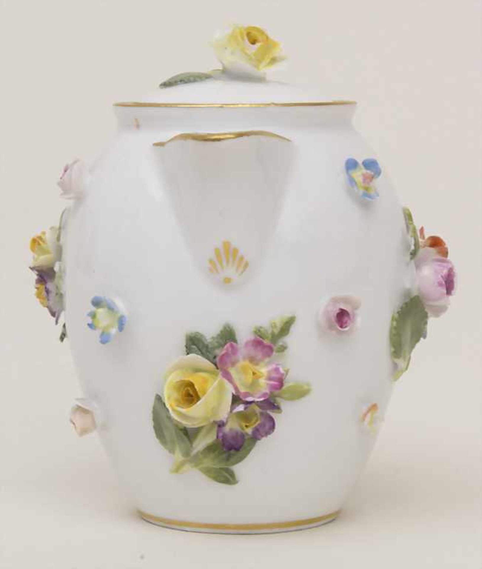 Miniaturkännchen / A miniature pot, Meissen, 1860-1924Material: Porzellan, polychrom bemalt, - Bild 2 aus 5