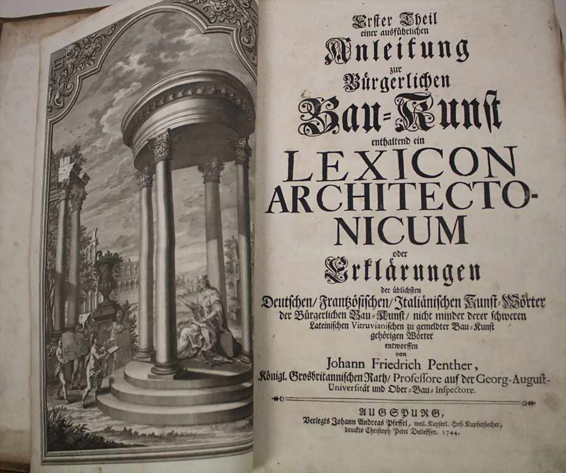 Johann Friedrich Penther, 'Ersther Theil einer ausführlichen Anleitung zur Bürgerlichen Bau-Kunst' - Image 5 of 7