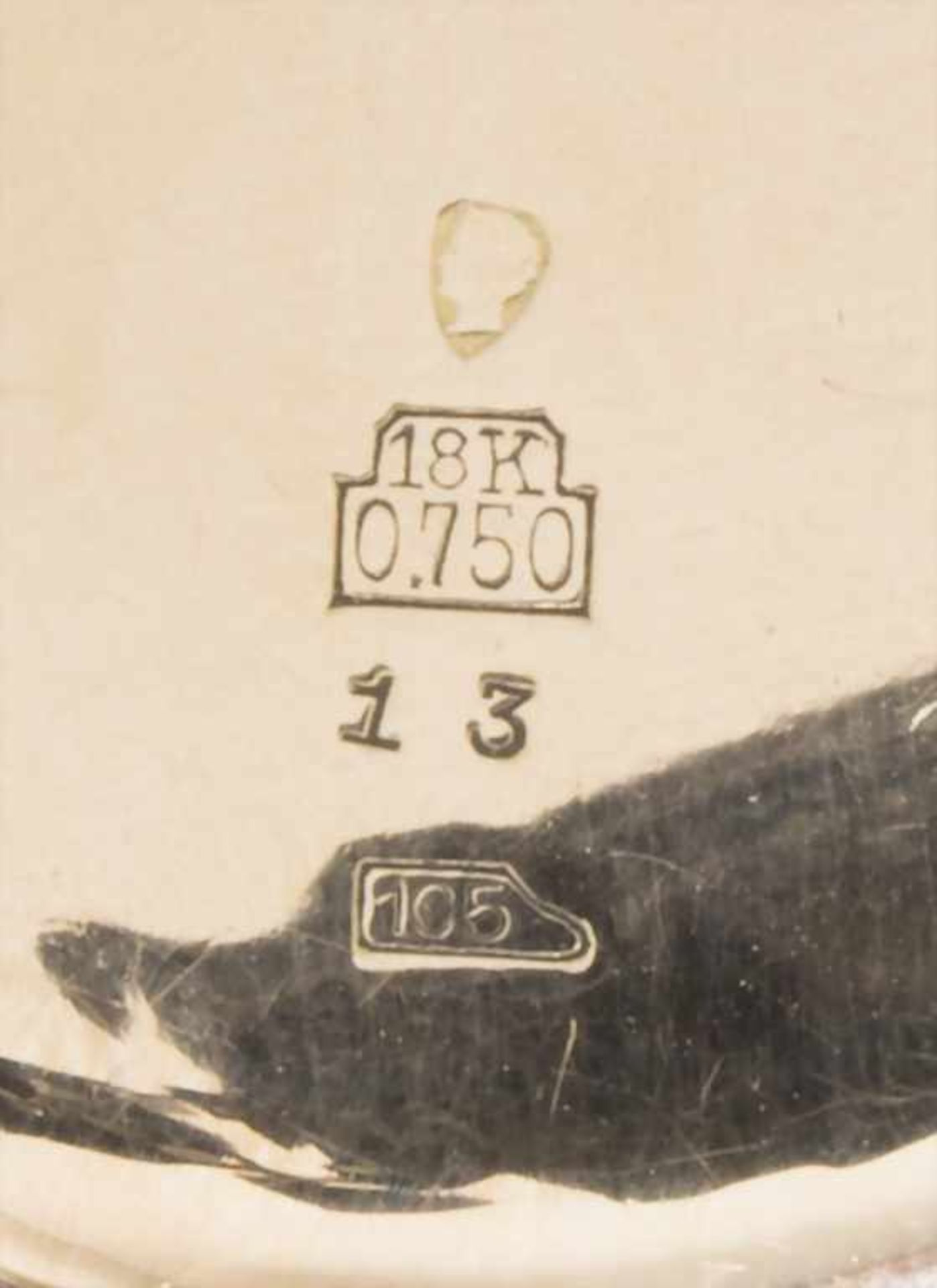 HAU / A men's watch, EGONA, Chronograph, Schweiz/Swiss, um 1960Gehäuse: Gold 18 Kt 750/000 - Image 4 of 6