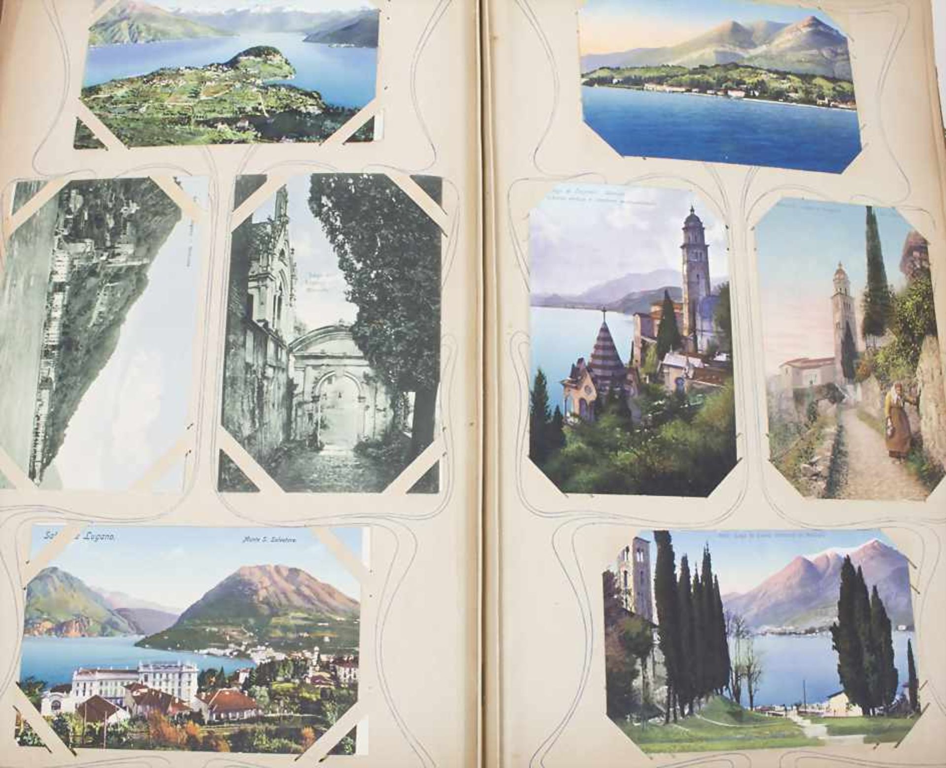 Ansichtskarten-Album / A postcard Album, um 1910Umfang: Sammlung von ca. 320 Ansichtskarten, - Bild 5 aus 6