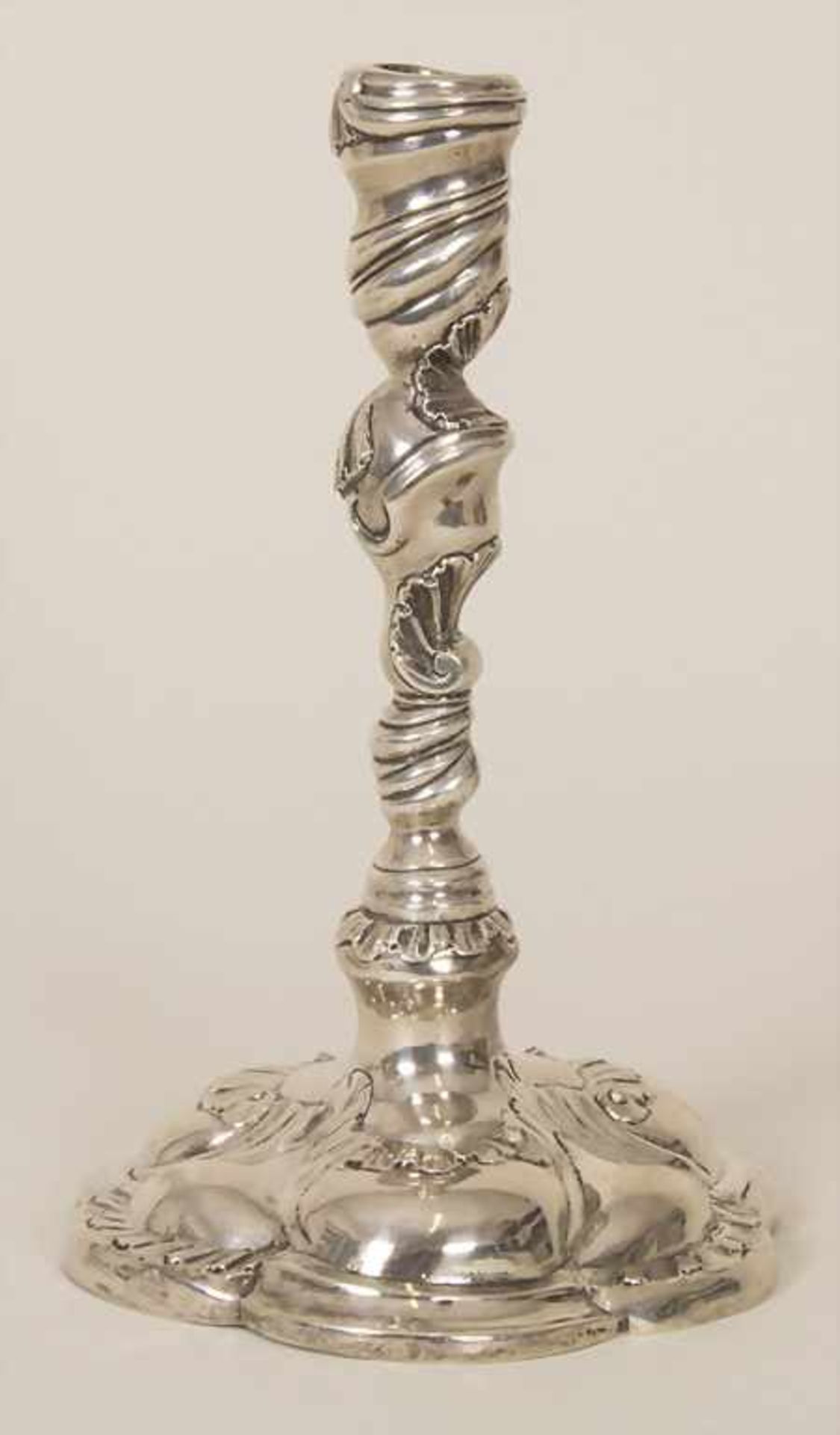 Barock Leuchter / A Baroque silver candlestick, Andreas Jacob Rudolph, Kopenhagen/Copenhagen,