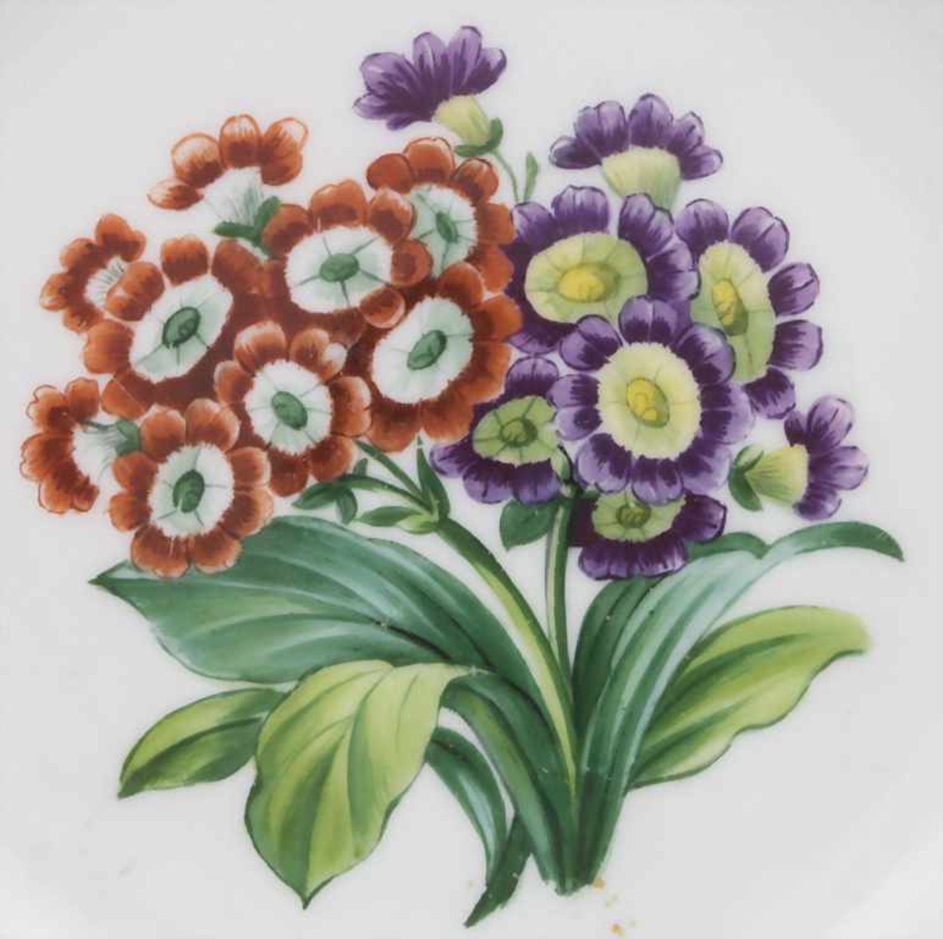 Konvolut 3 Teller mit Blumenmalerei / A set of 3 plates with flowers, KPM, Berlin, 1. Hälfte 20. - Image 8 of 15