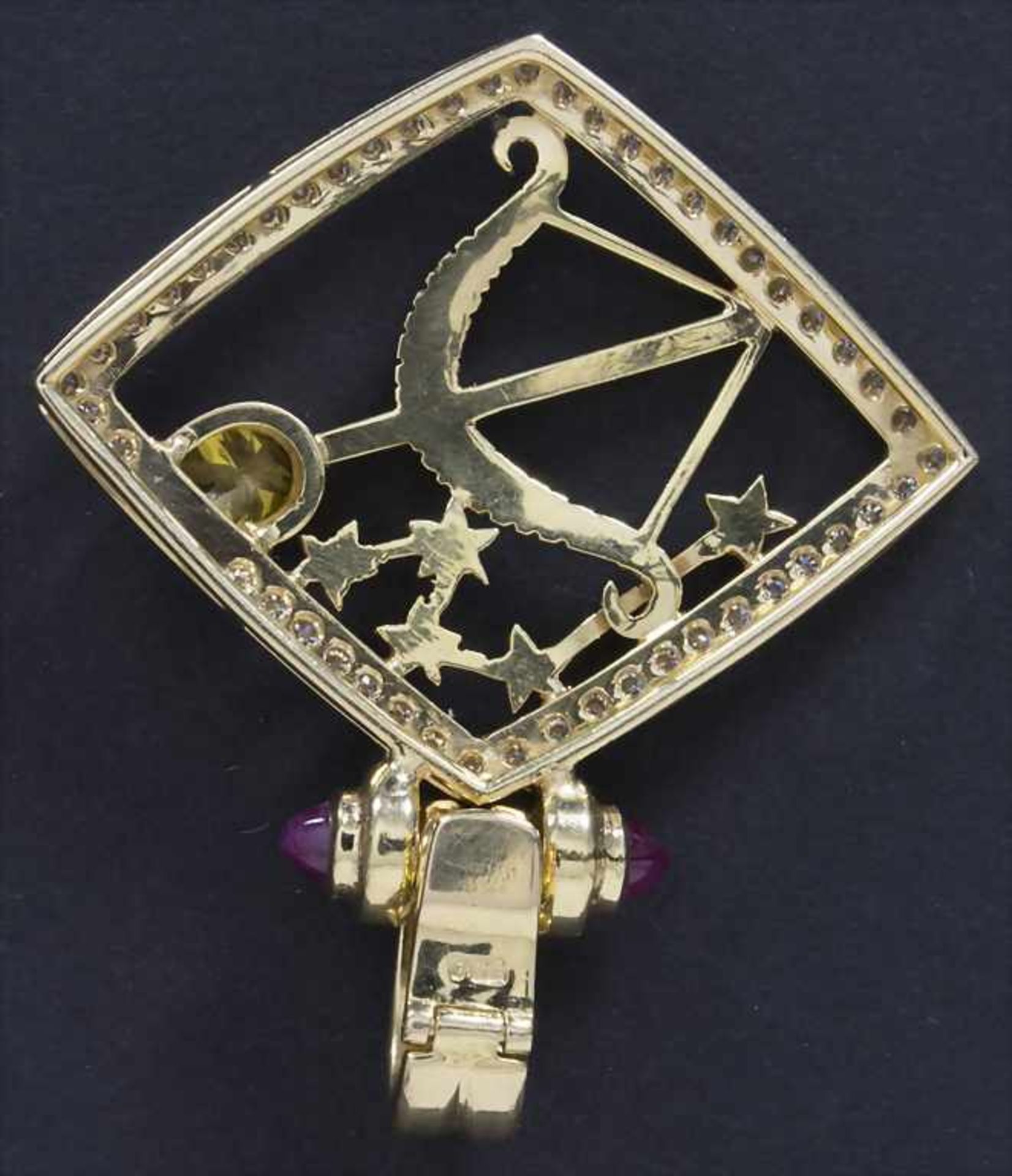 Anhänger Sternzeichen Schütze / A Pendant with Diamonds and RubyMaterial: GG 750/000, Diamanten zus. - Image 2 of 2