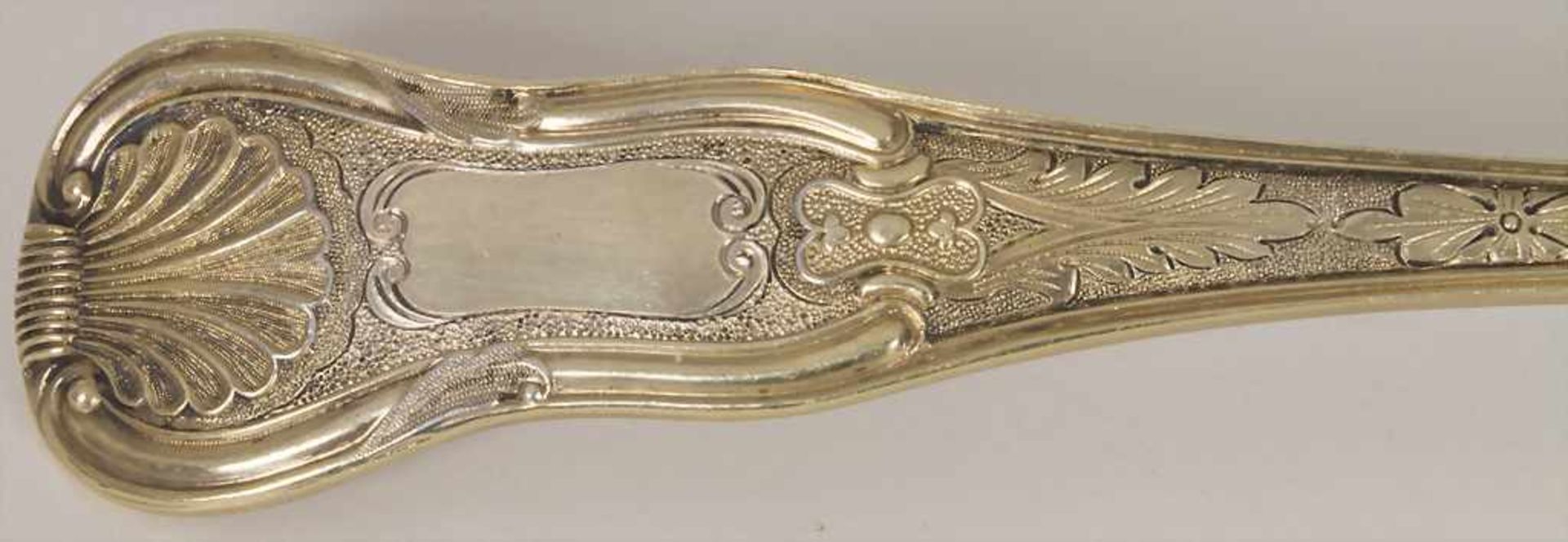 Beeren Löffel / A silver berry spoon, London, 1789Material: Silber 925/000, vergoldet,Punzierung: - Bild 7 aus 9