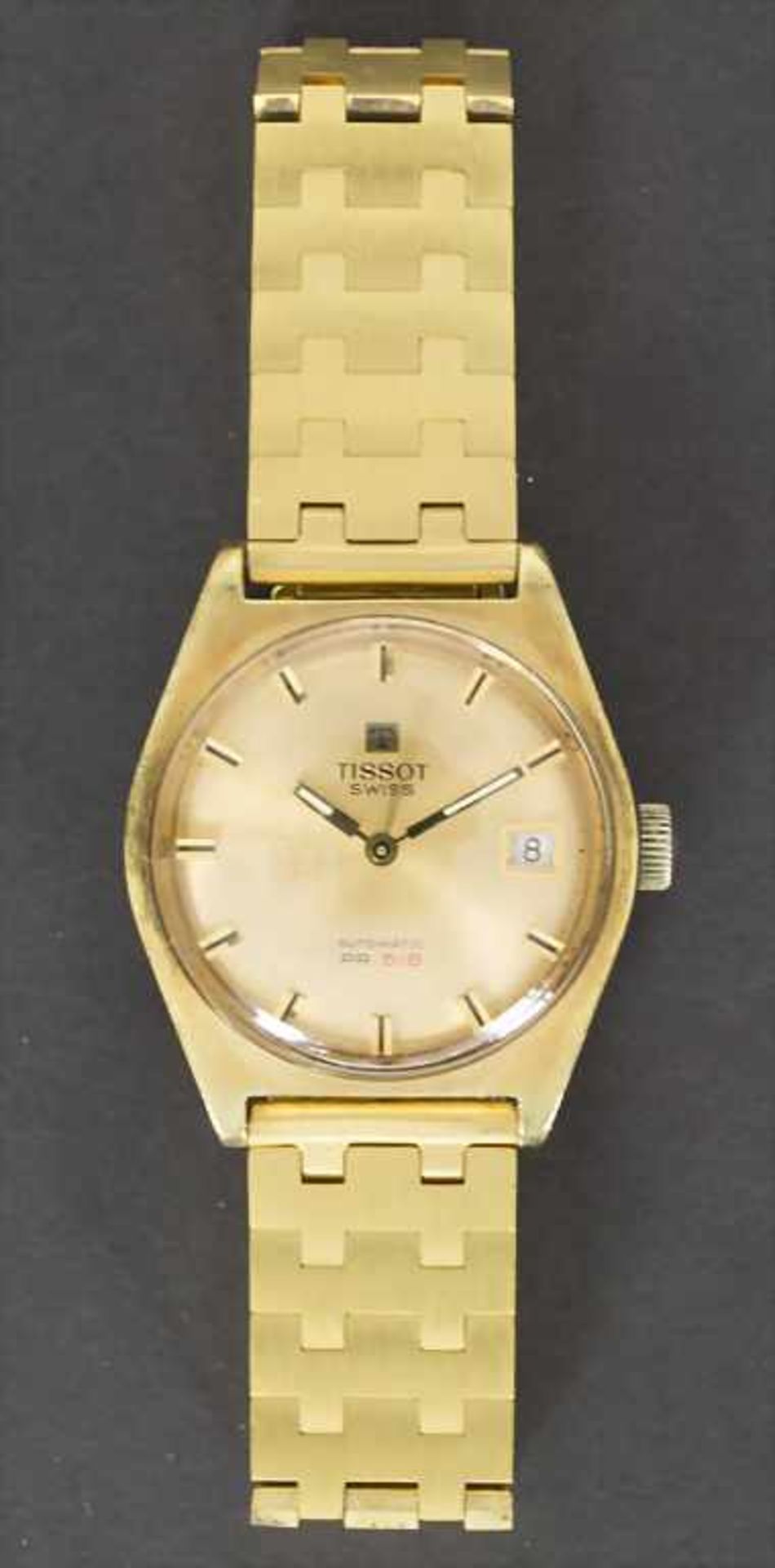 HAU / A men's watch, Tissot Automatic PR 516, Schweiz/Swiss, um 1970Gehäuse: vergoldet, Stahlboden - Image 2 of 3