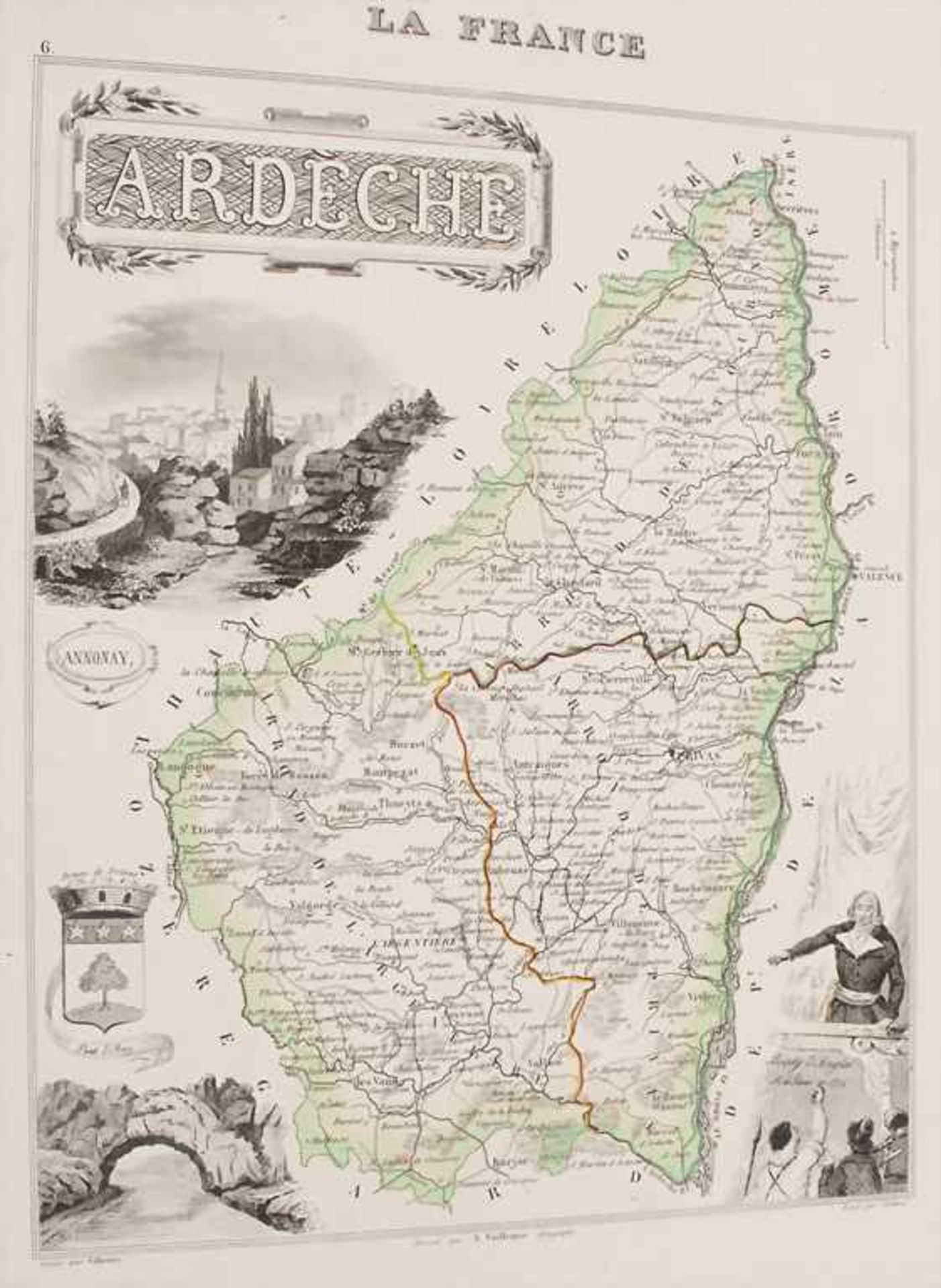 Vuillemin, M.: La France et ses colonies. Atlas illustre. cent cinq cartes. Edition de 1853Titel: La - Image 4 of 9