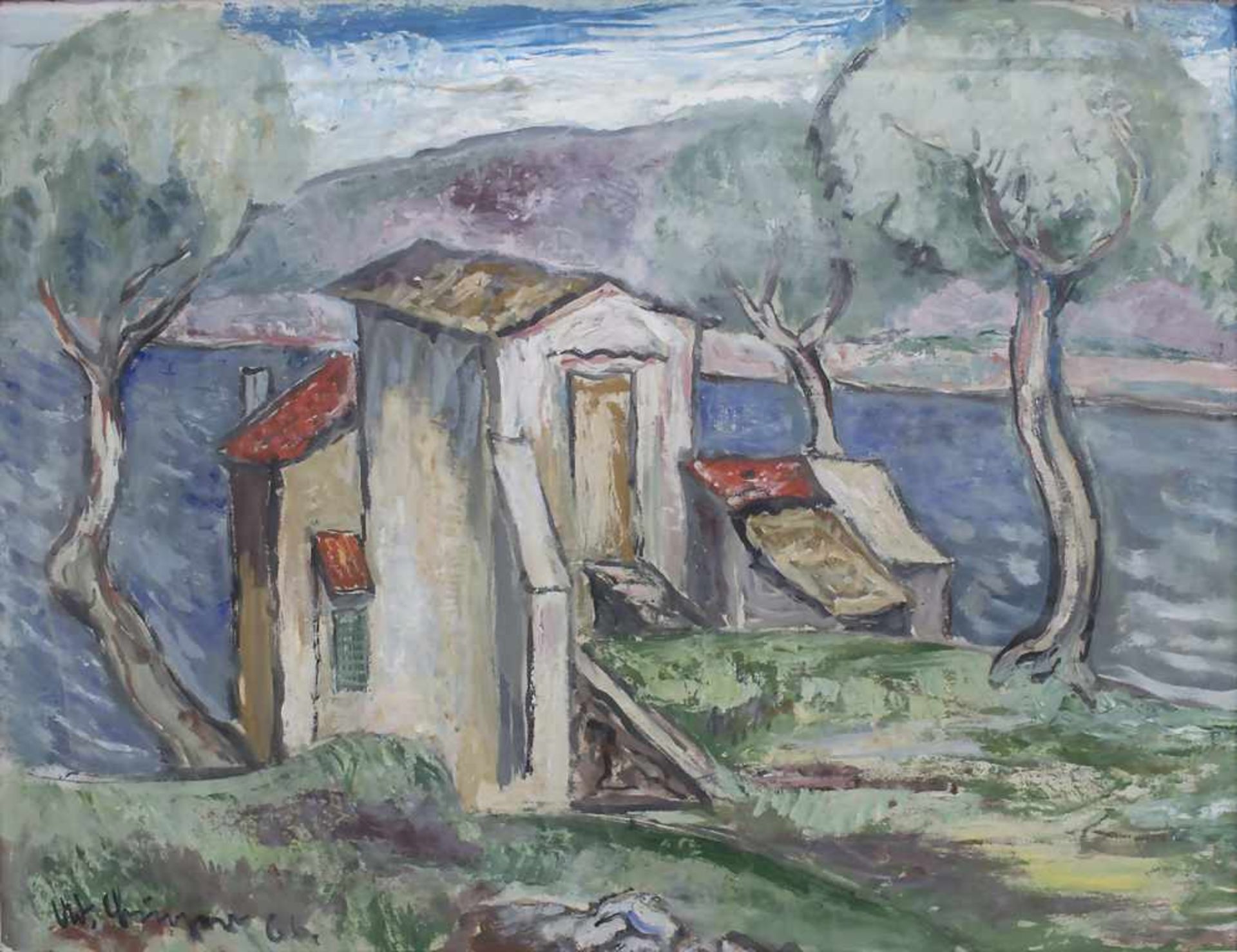 Adolf Büger (1885-1966), 'Mediterrane Küstenlandschaft' / 'A mediterranean landscape'Technik: Öl auf