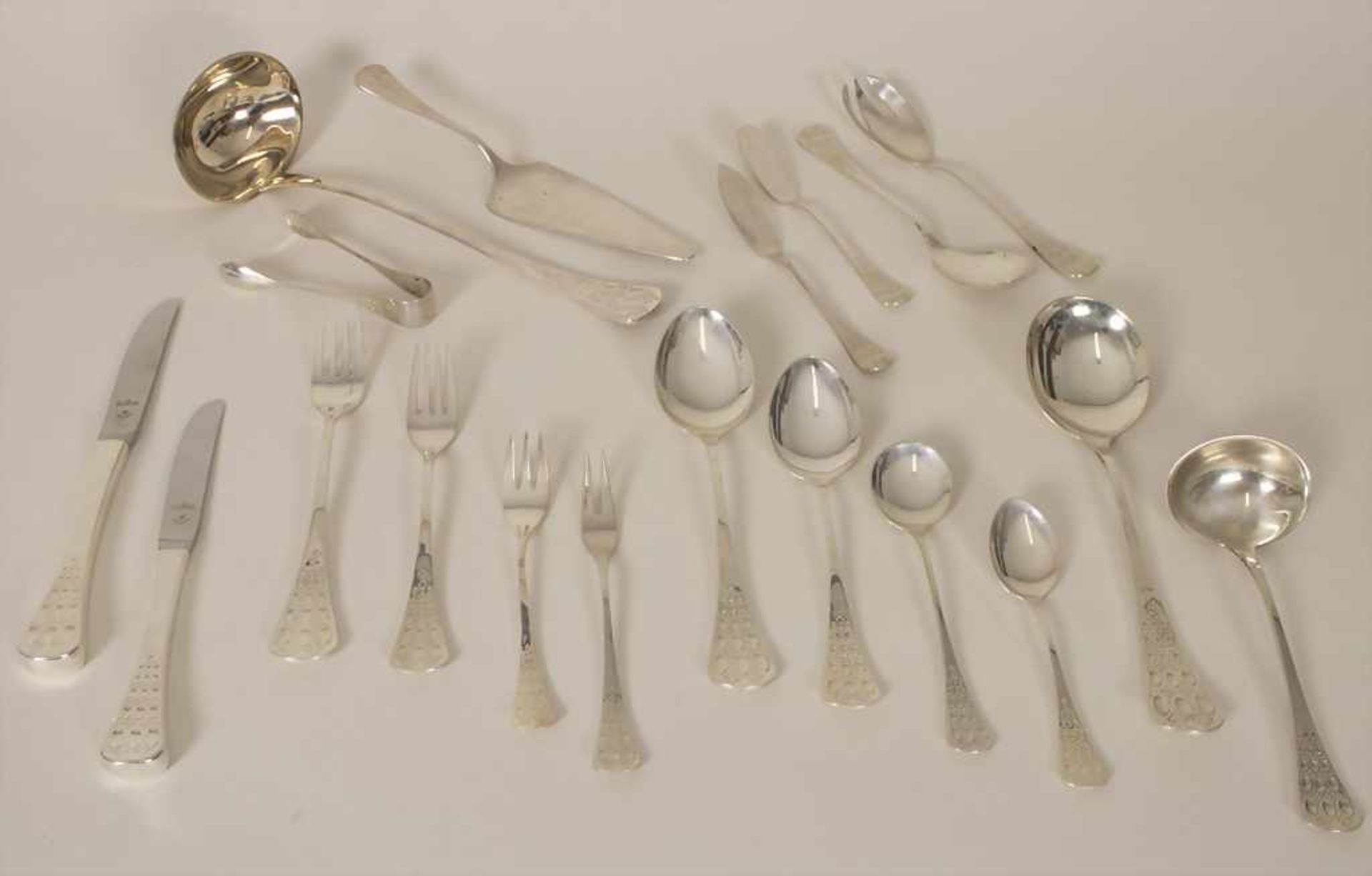 Silberbesteck für 18 Personen / 169 pieces of silver flatware, Bjørn Wiinblad, Rosenthal, um