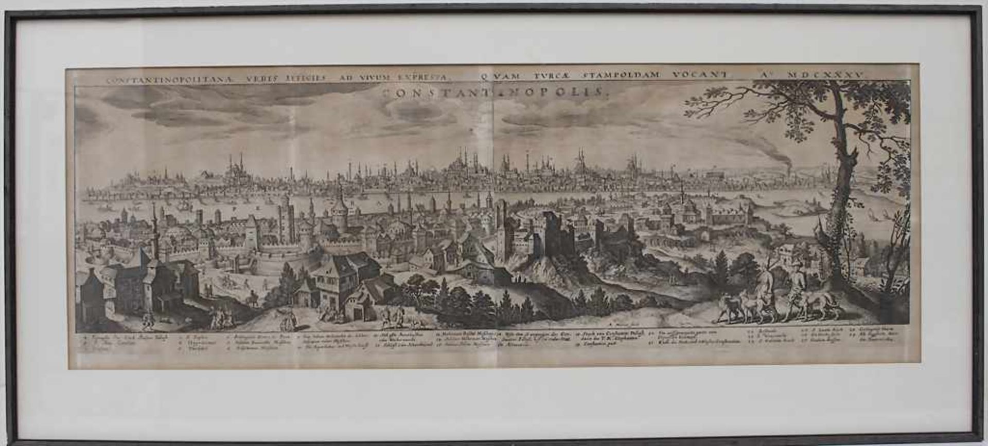 Nach Mathäus Merian (1593-1650), 'Historische Ansicht Konstantinopels' / 'A historic view of - Image 3 of 5
