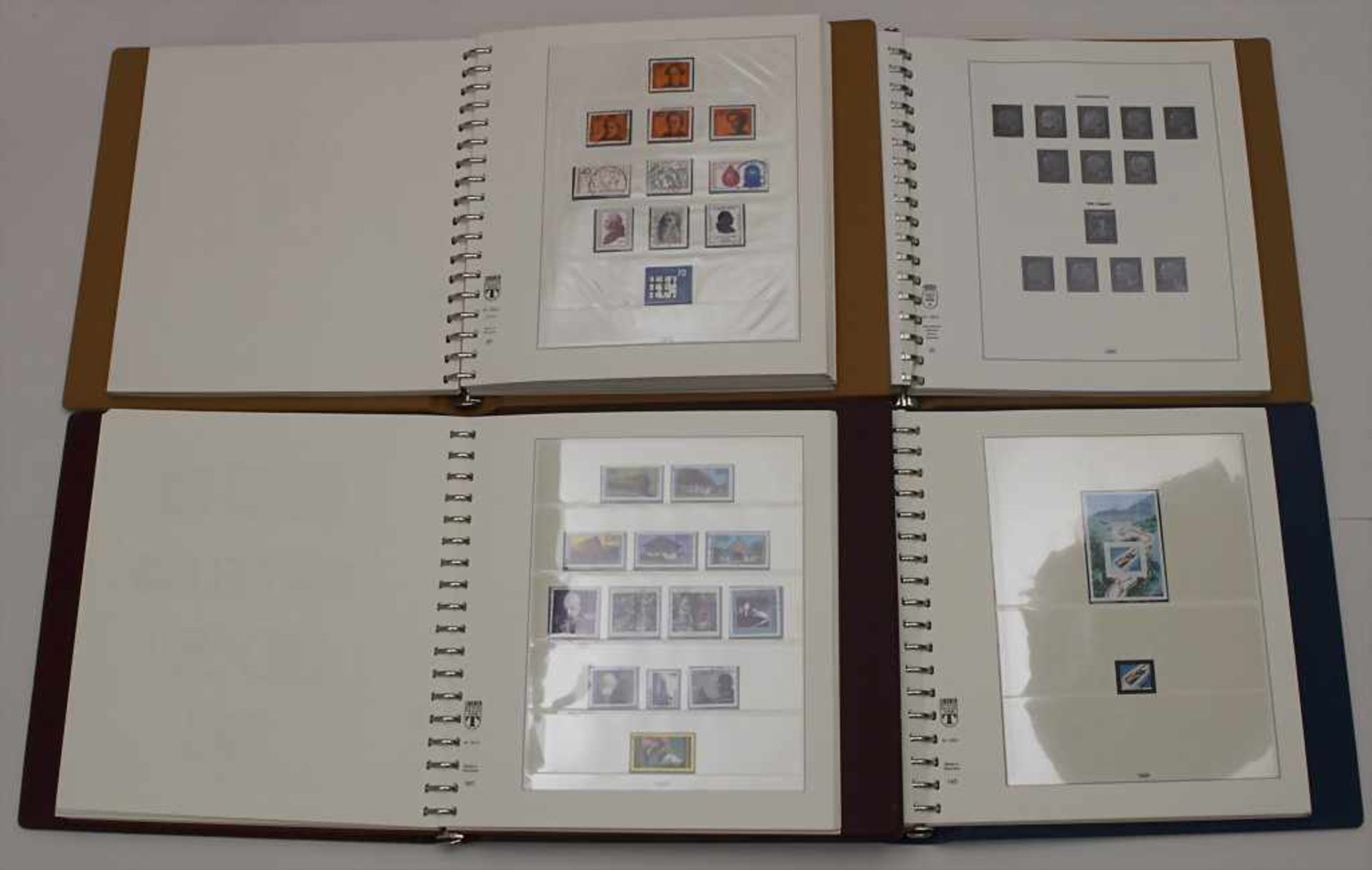 Briefmarkensammlung BRD Bund 1949-2000, postfrisch und gestempeltUmfang: 4 Ringbinder mit Lindner