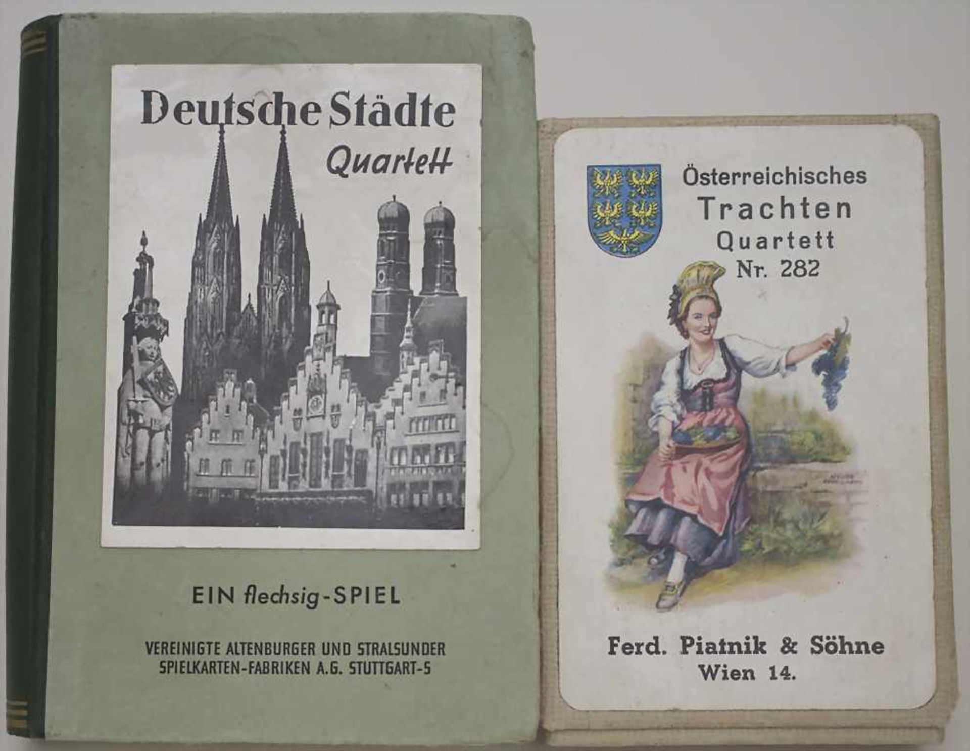 2 Quartett Spiele / Two quartet games* 'Deutsch Städte Quartett', Vereinigte Altenburger und