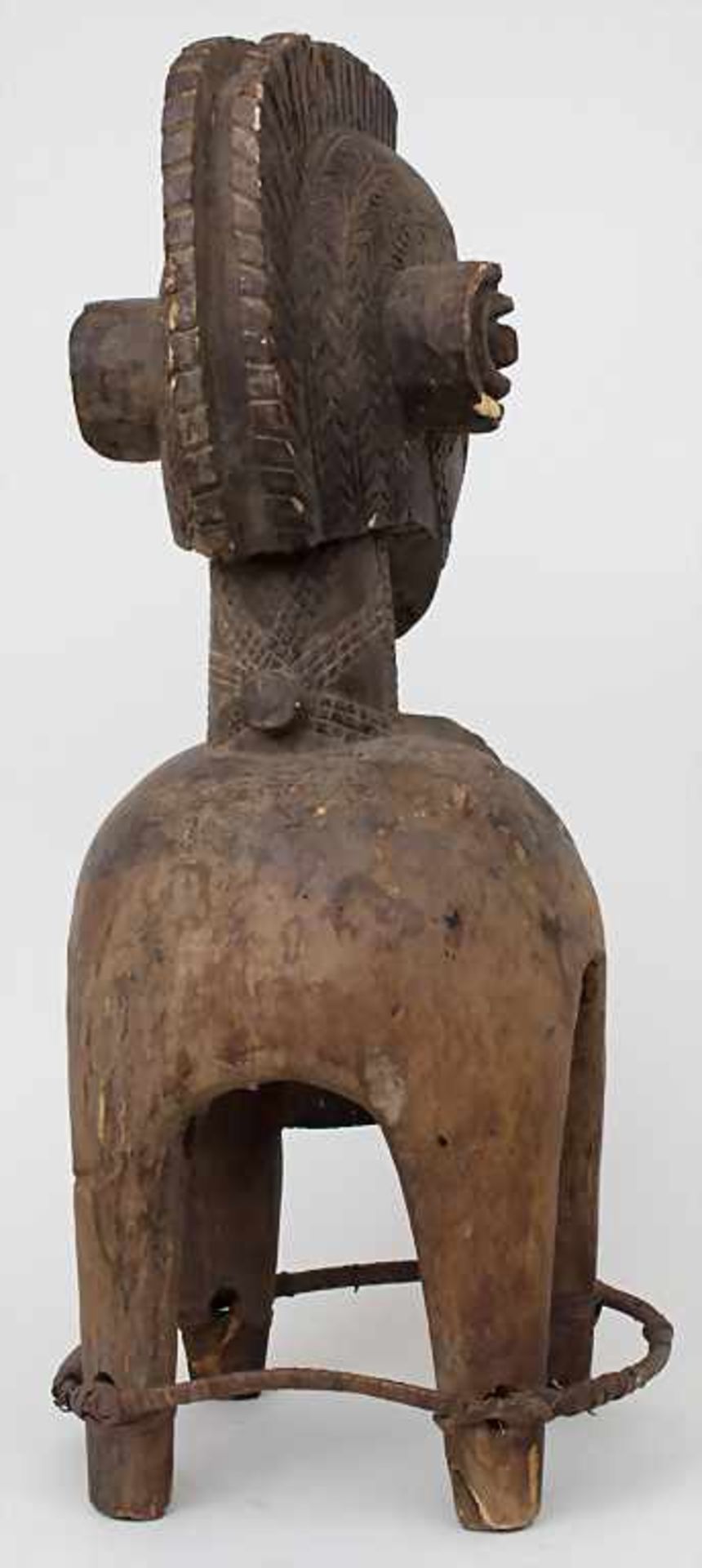 Weibliche Schultermaske / A female shoulder mask, Baga, Guinea BissauMaterial: Holz, Metall, Bast, - Bild 4 aus 4