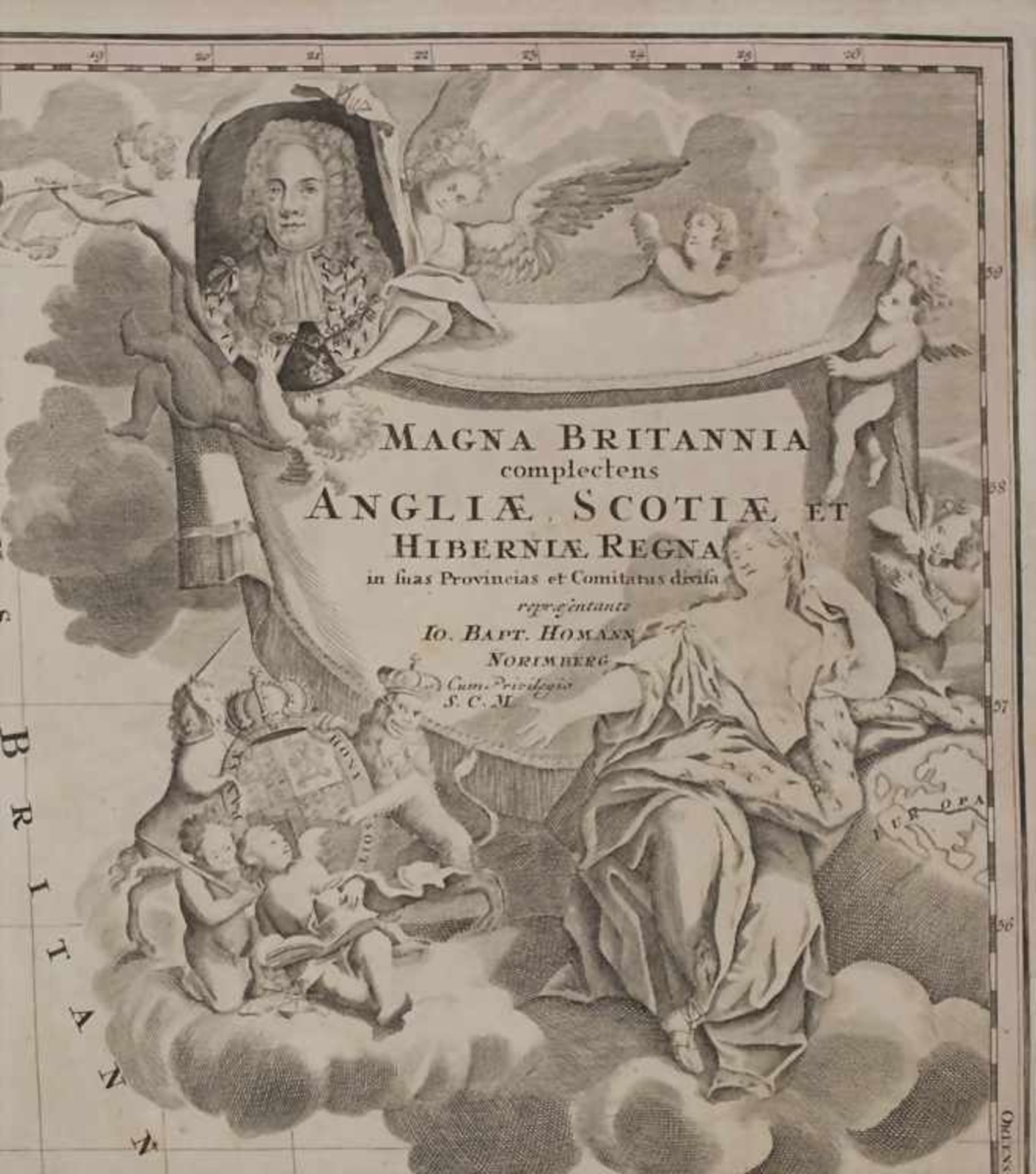 J.B. Homann (1664-1724), Historische Karte von Großbritannien / A historic map of Great - Bild 2 aus 2