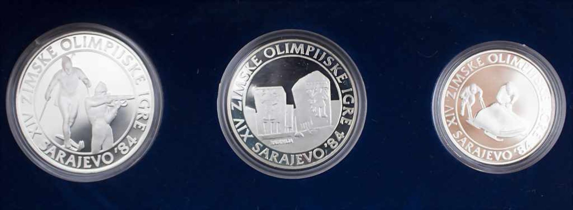 Gedenkmünzen Jugoslawien 'Olympiade Sarajevo 1984' / Silver coins Yugoslavia 'Sarajevo 1984 - Bild 2 aus 7
