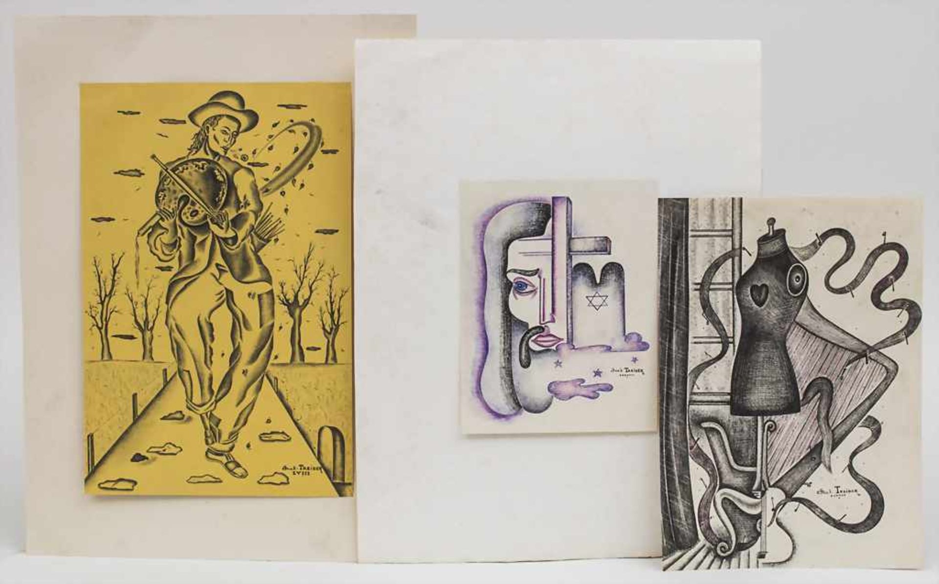 Jack Treiber (20. Jh.), 3 Radierungen / A set of 3 etchings, 1940er/50er JahreTechnik: Radierungen