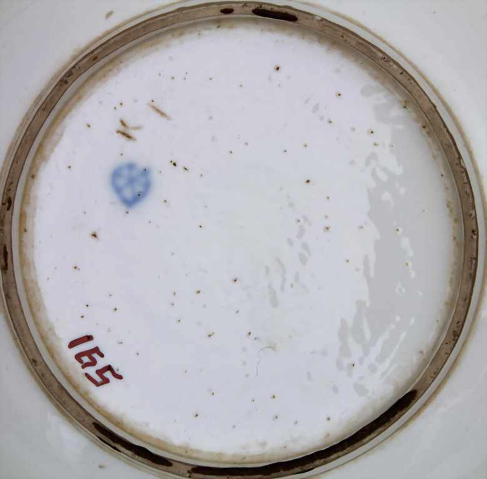 Tasse und UT / A cup and saucer, Höchst, um 1770Material: Porzellan, polychrom bemalt, glasiert, - Bild 4 aus 5