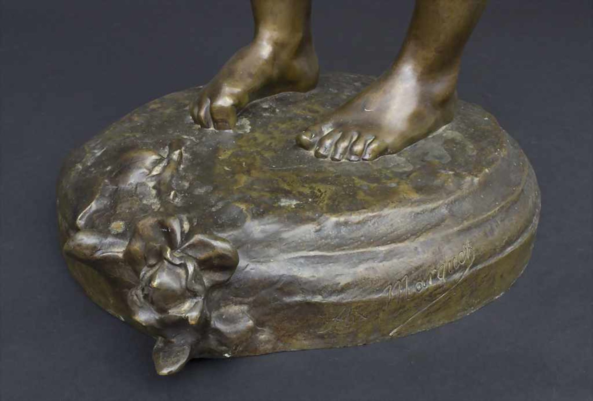 Jugendstil Bronze Skulptur 'Der Schmerz' / An Art Nouveau bronze sculpture 'The pain', Alix Marquet, - Image 5 of 6