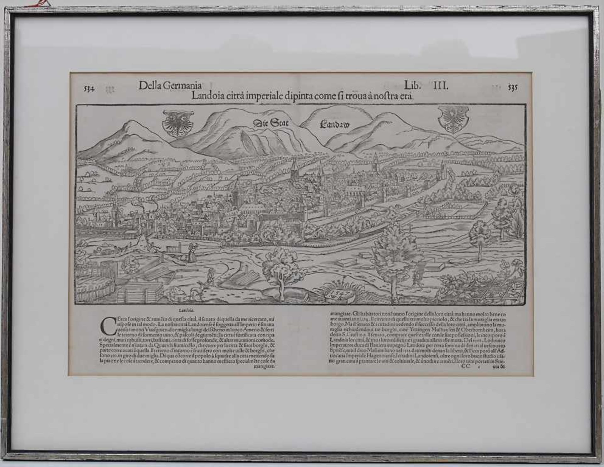 Sebastian Münster (1489-1552), Historische Ansicht von Landau / A historic view of LandauTitel: - Bild 2 aus 4