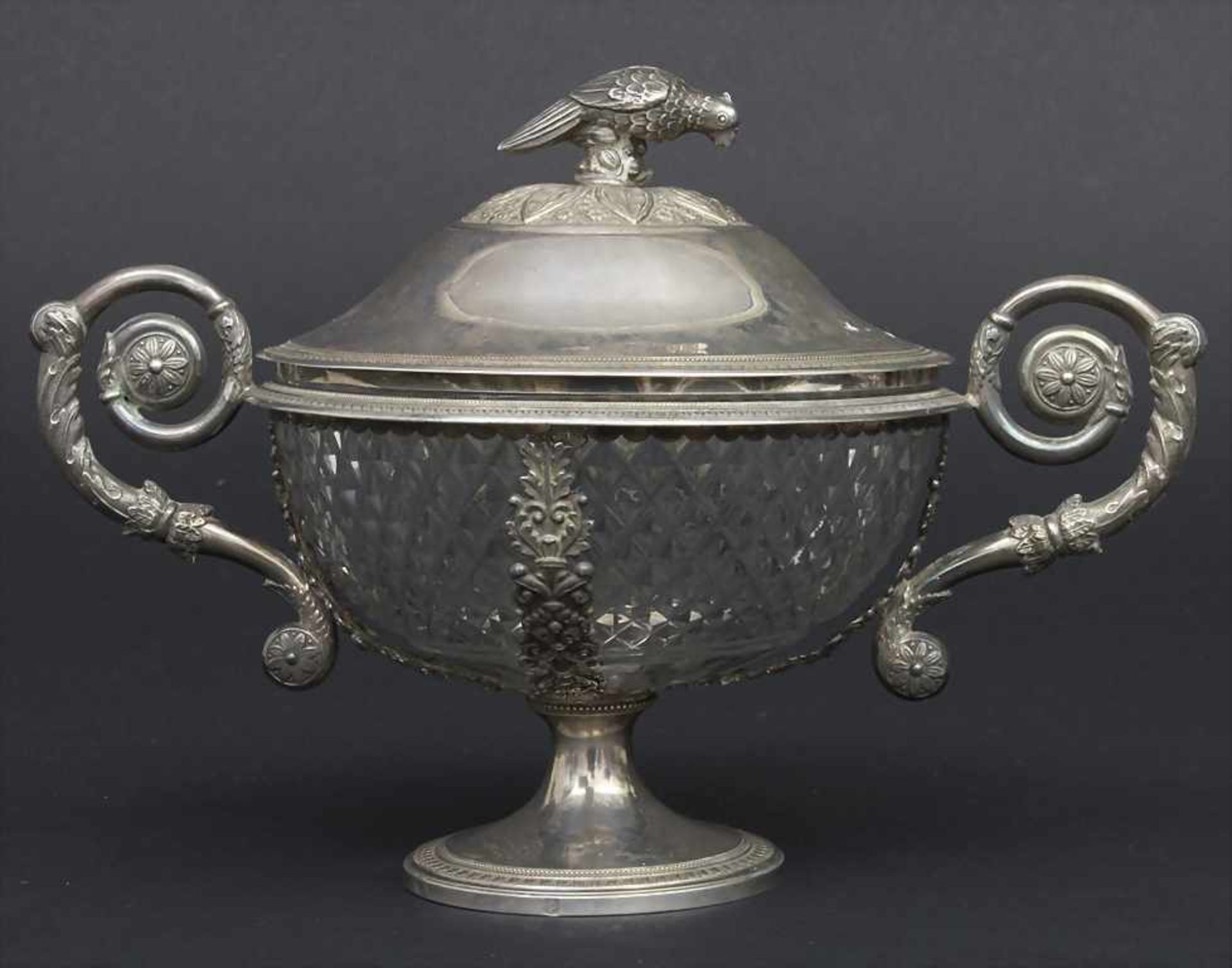 Deckeldose / A lidded silver bowl, Brüssel / Brussels, um 1840Material: Silber 950, mit - Bild 4 aus 11