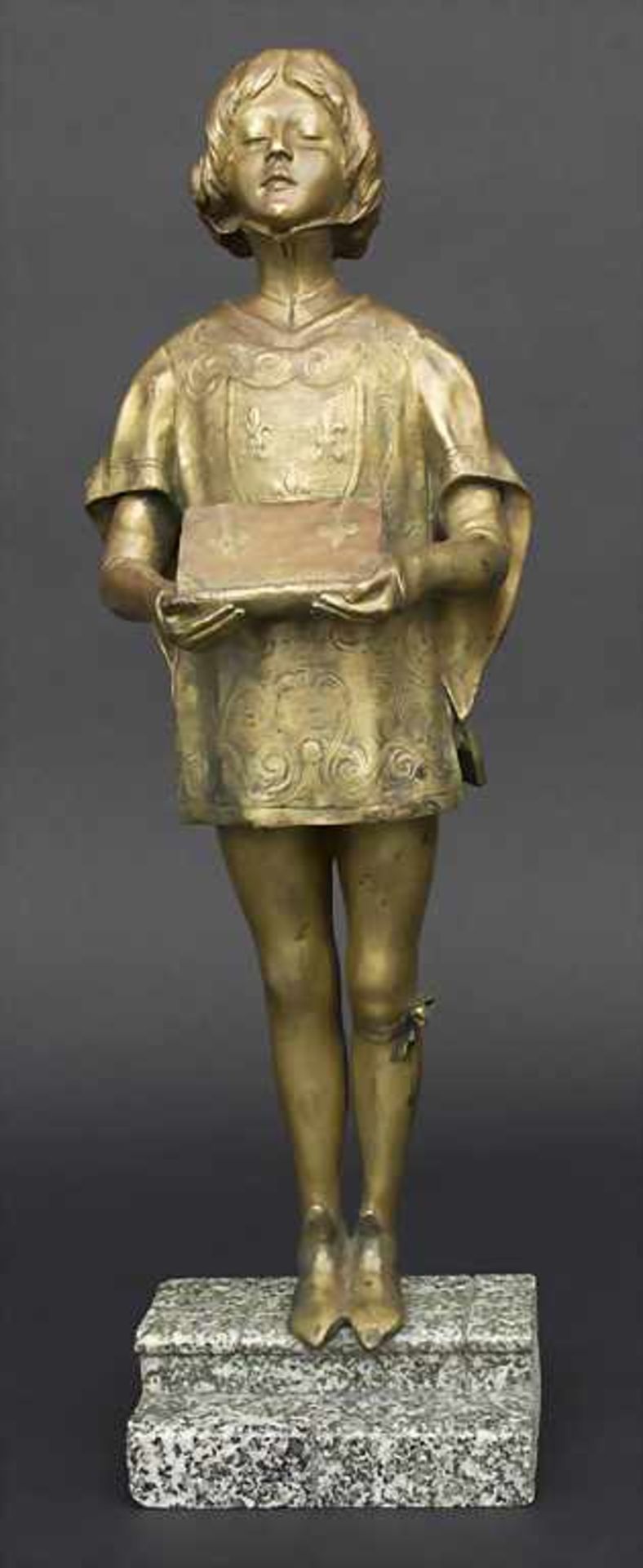 Léon Noël Delagrange (1872-1910), Bronzefigur 'Der königliche Page' / A bronze figure 'The Royal - Image 2 of 6