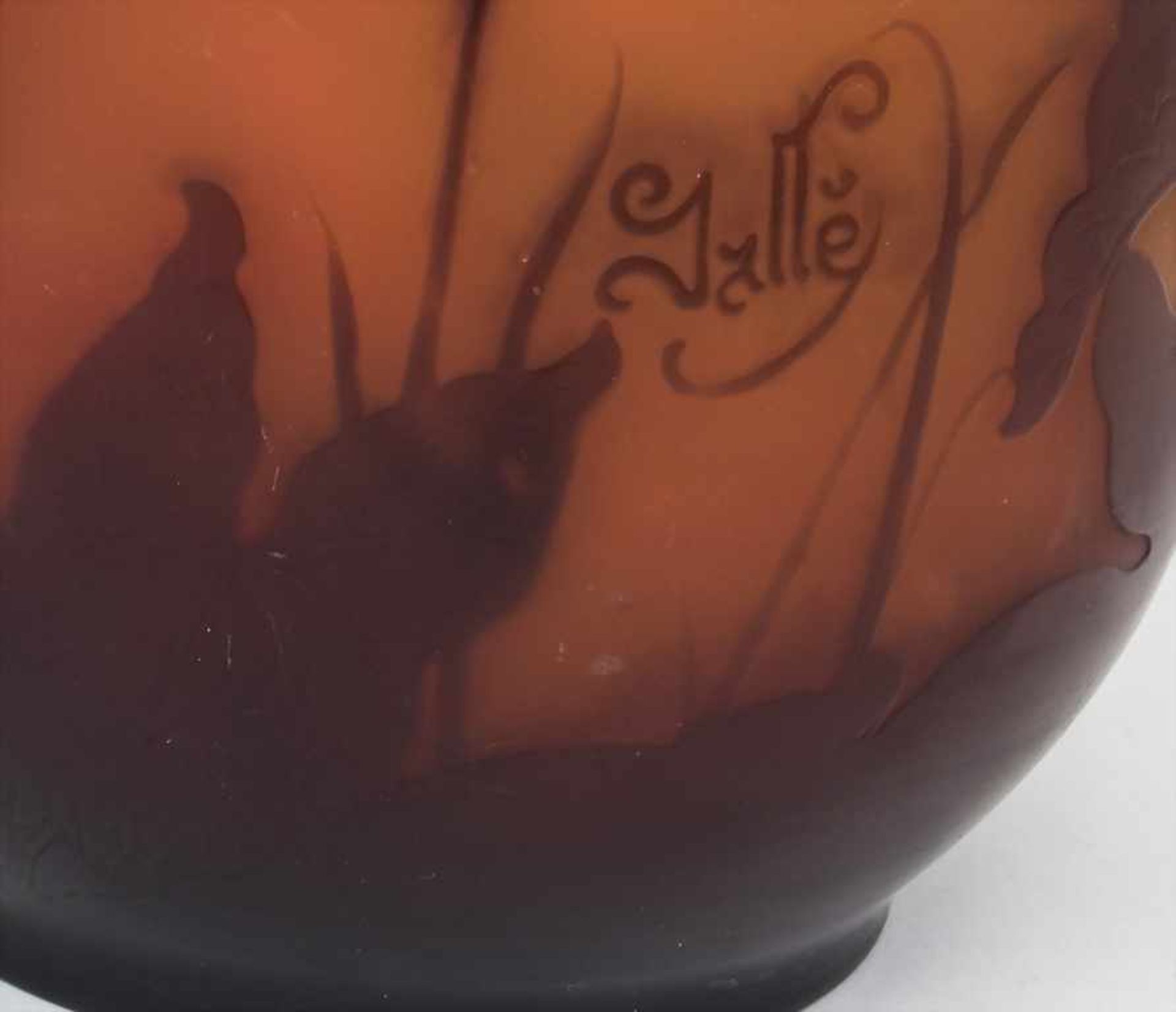 Jugendstil Vase mit Anemonen und Gräsern / an Art Nouveau vase with anemone and grass, Emile - Image 3 of 3