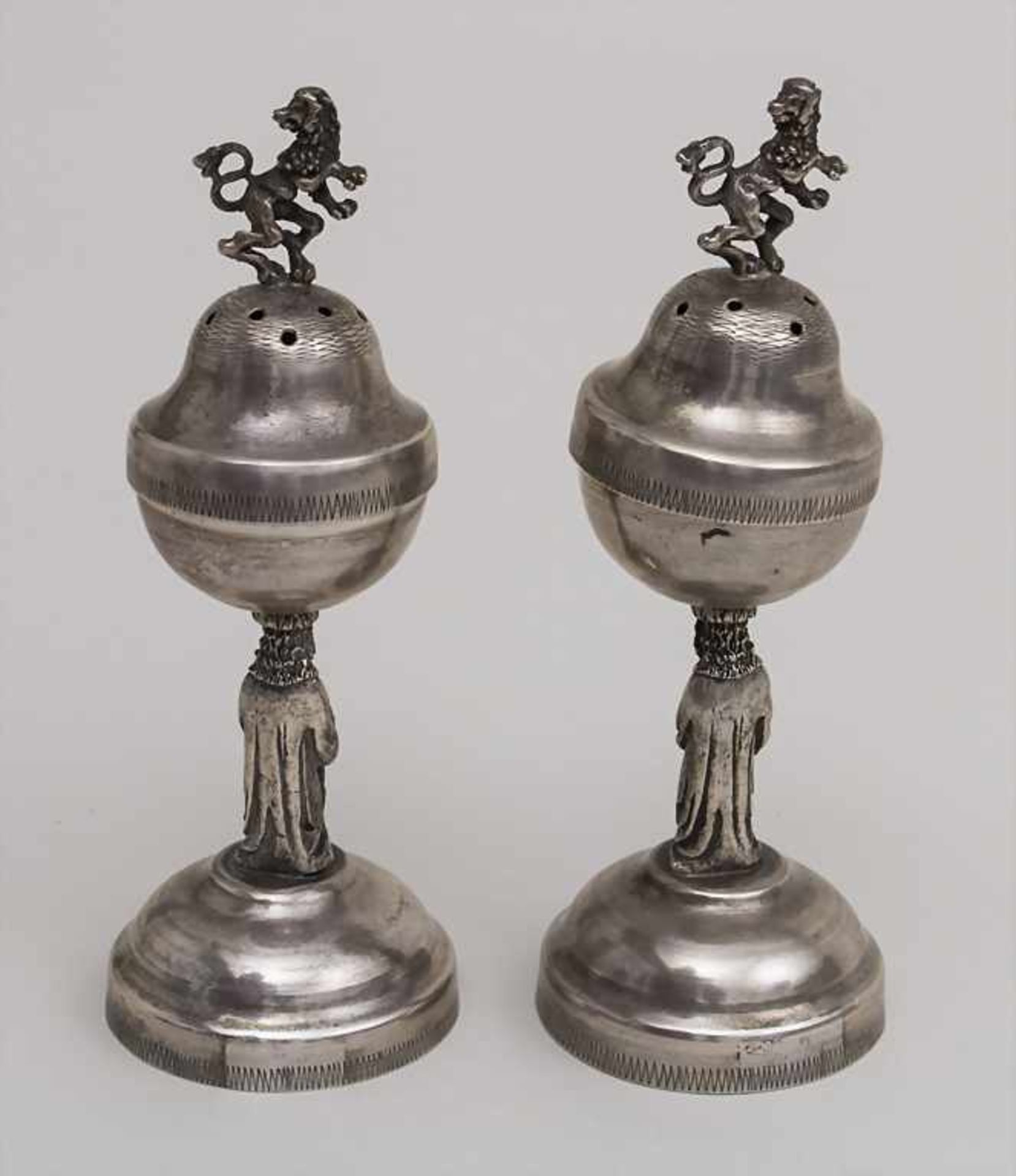 Paar Besaminbüchsen / A pair of silver besamin boxes, Russland / Russia, 1891Material: Silber 840/ - Bild 2 aus 3