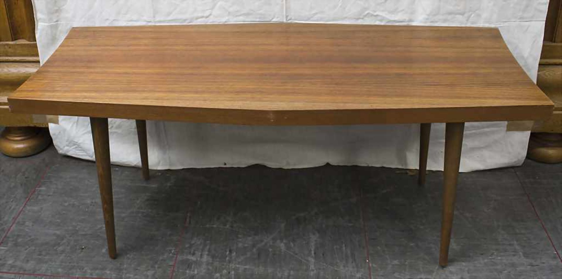 Couchtisch / A coffee table, 1960er JahreMaterial: Holz, Maße: H. 50 cm, L. 119 cm, T. 50 cm, - Image 2 of 2