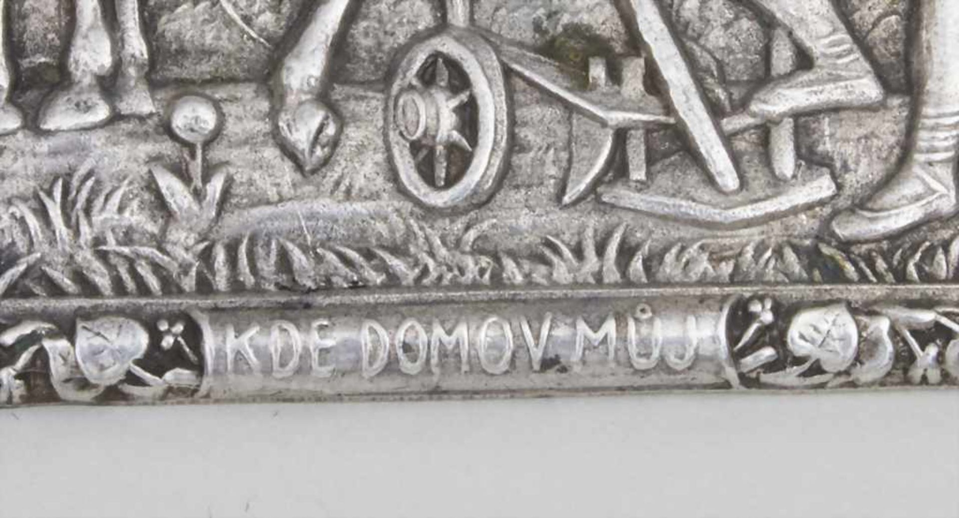 Silber-Brosche / A silver brooch, Böhmen um 1900Material: Silber Ag 800/000,Punzierung: Meistermarke - Image 3 of 3