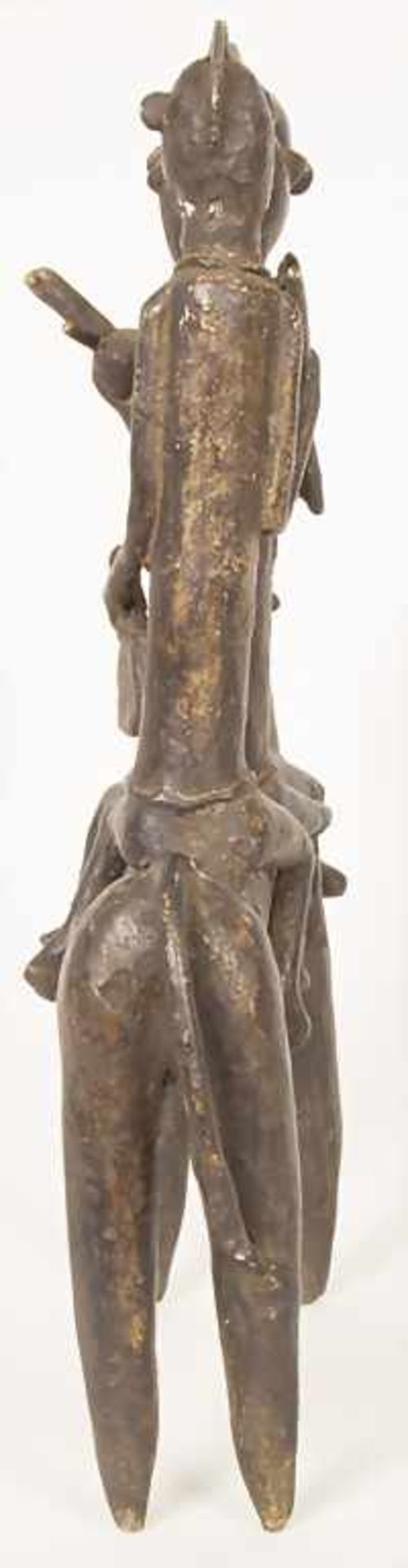 Reiterfigur, Kotoko, Tschad, 2. Hälfte 20. Jh.Material: Bronze, braun patiniert,Höhe: 45,5 cm, - Bild 4 aus 5