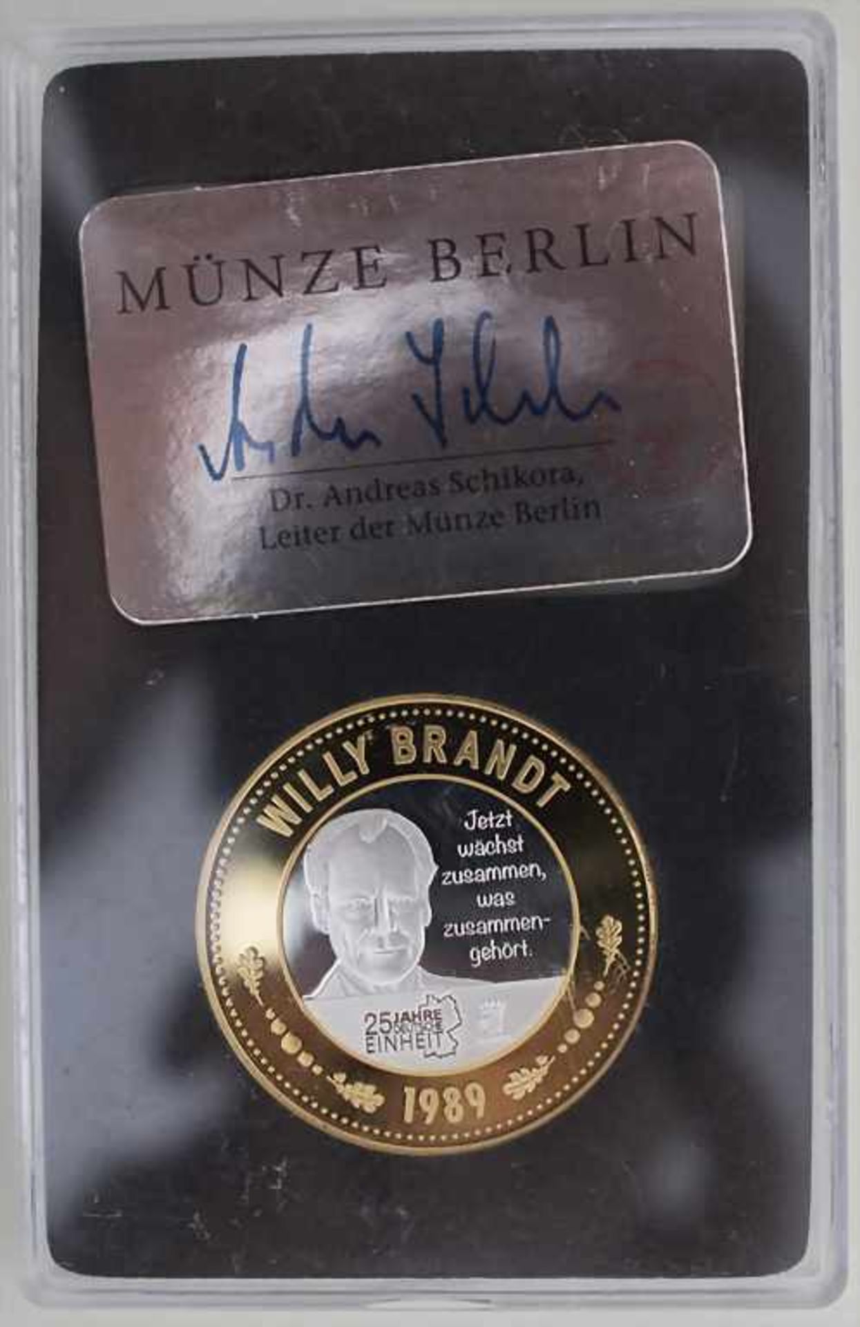 10 Medaillen 'Deutsch Einheit' / A set of 10 medals 'German Unity'Material: Feinsilber Ag 999/000, - Bild 2 aus 3