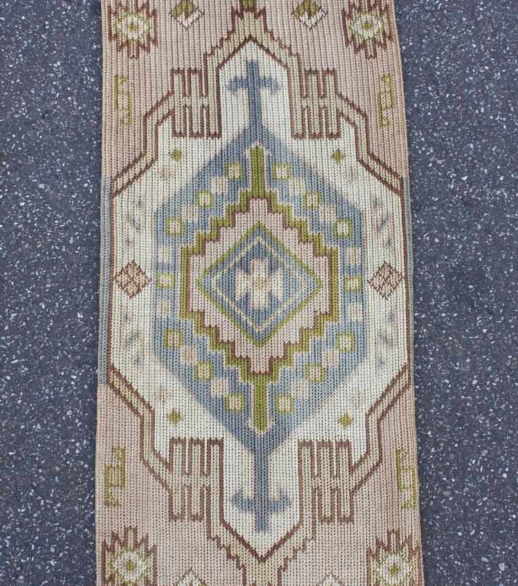 Textile Türrahmung/Textile Doorframe, Jugendstil, um 1900/1910Wolle/Leinen. Mit geometrischer - Image 3 of 4