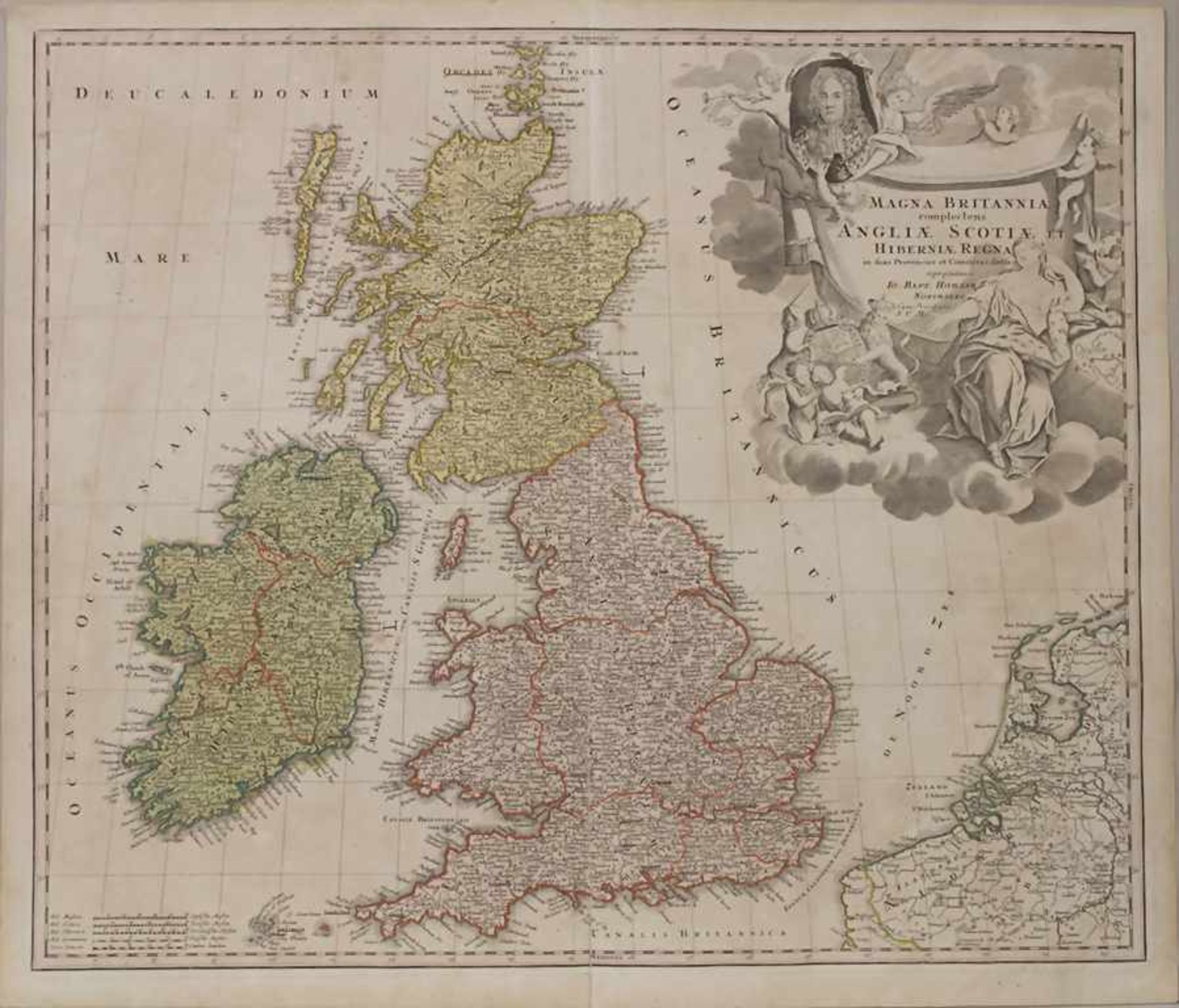 J.B. Homann (1664-1724), Historische Karte von Großbritannien / A historic map of Great