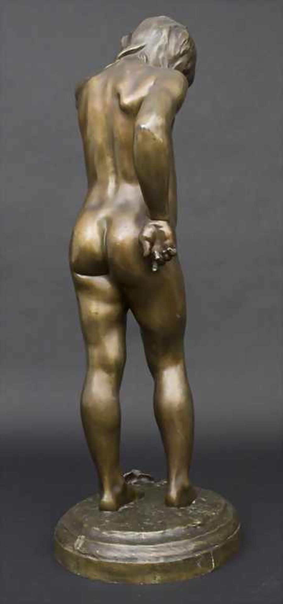 Jugendstil Bronze Skulptur 'Der Schmerz' / An Art Nouveau bronze sculpture 'The pain', Alix Marquet, - Image 3 of 6