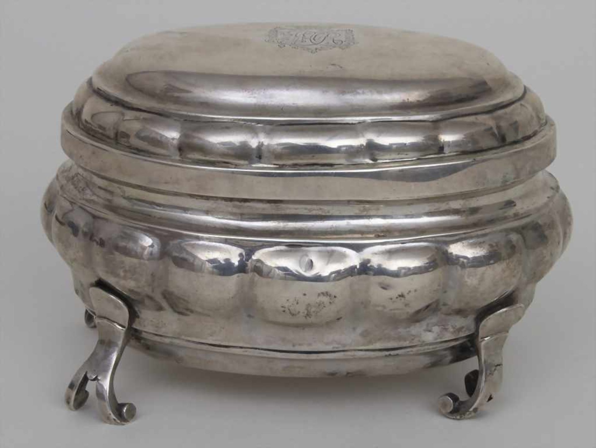 Barock Zuckerdose / A Baroque sugar bowl, Straßburg / Strasbourg, um 1794Material: Silber 13 Lot,