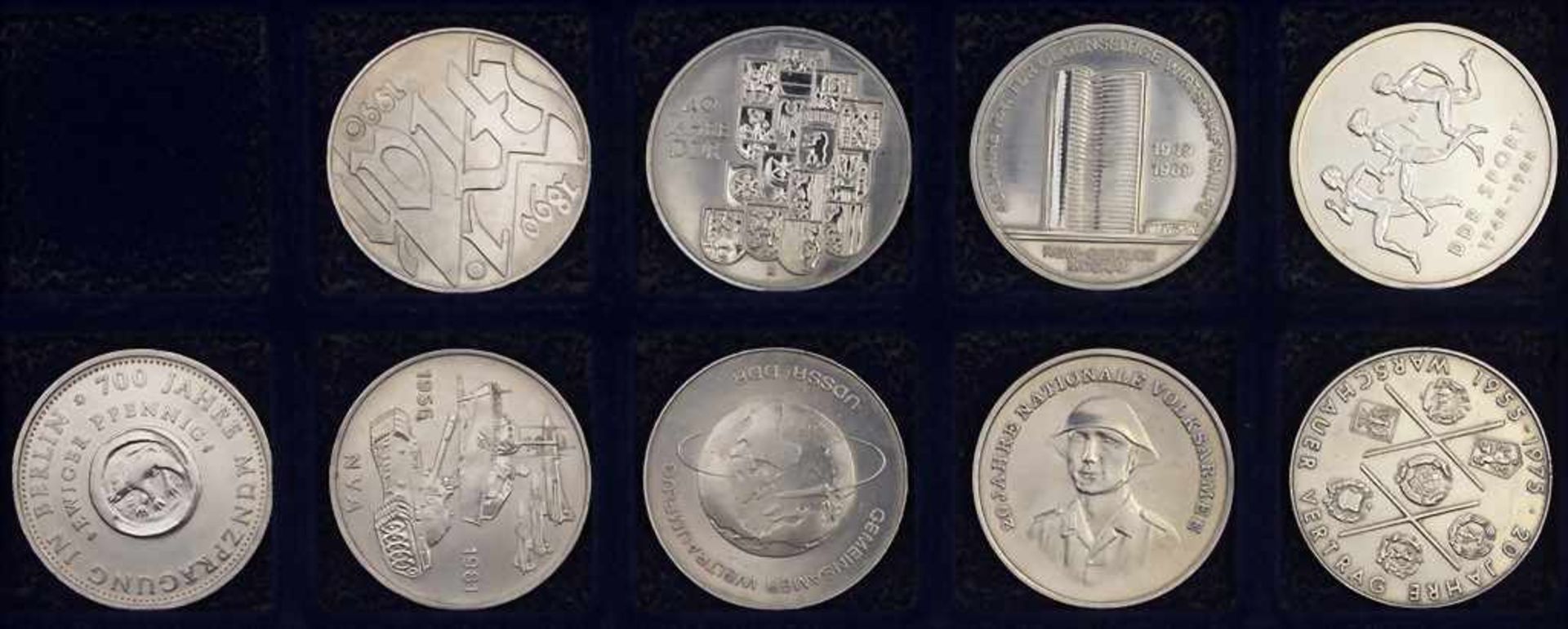 Komplette Sammlung Gedenkmünzen der DDR / Collection commemorative coins of the GDR* 5 Mark: - Bild 3 aus 22
