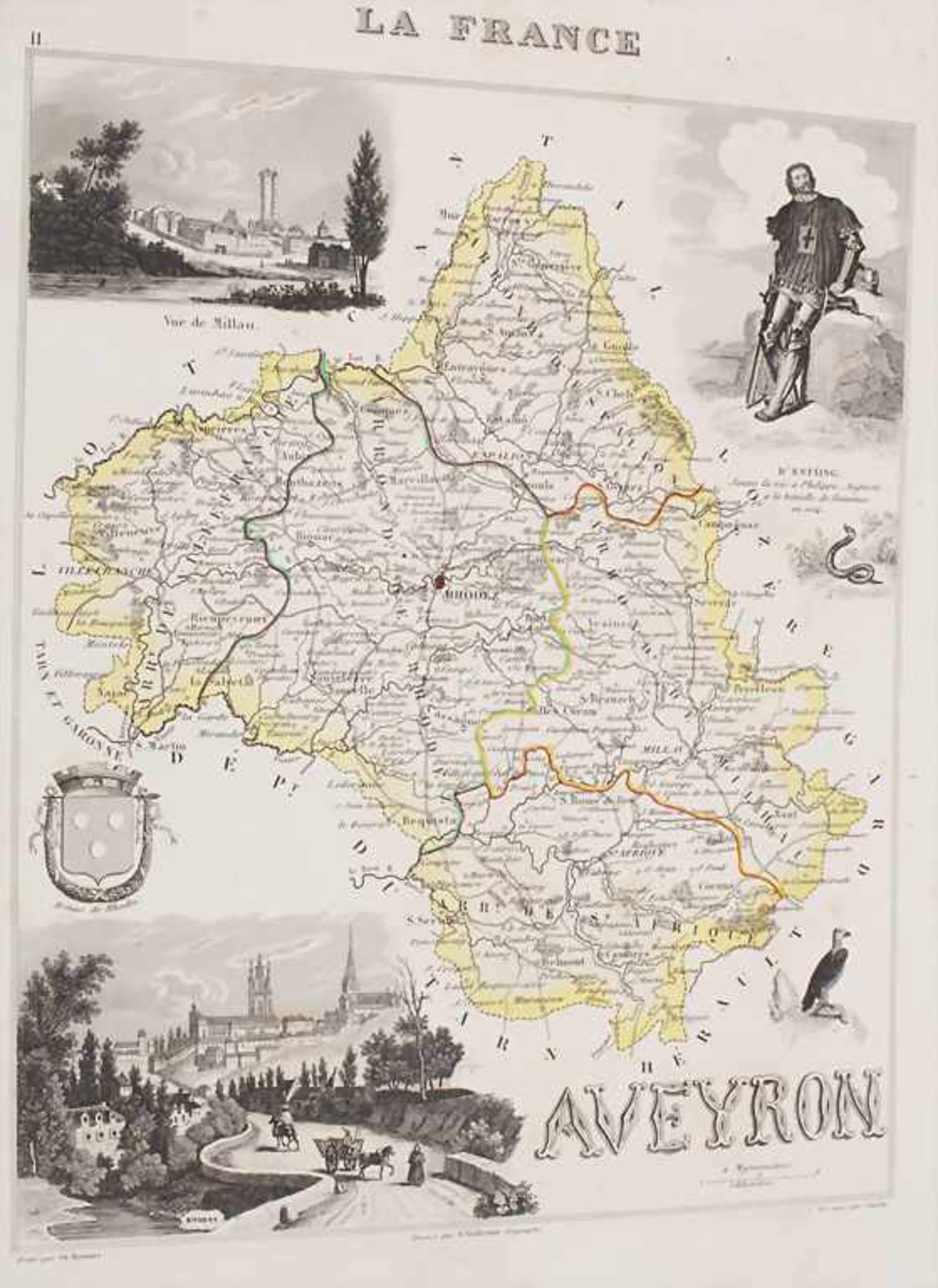 Vuillemin, M.: La France et ses colonies. Atlas illustre. cent cinq cartes. Edition de 1853Titel: La - Image 4 of 5