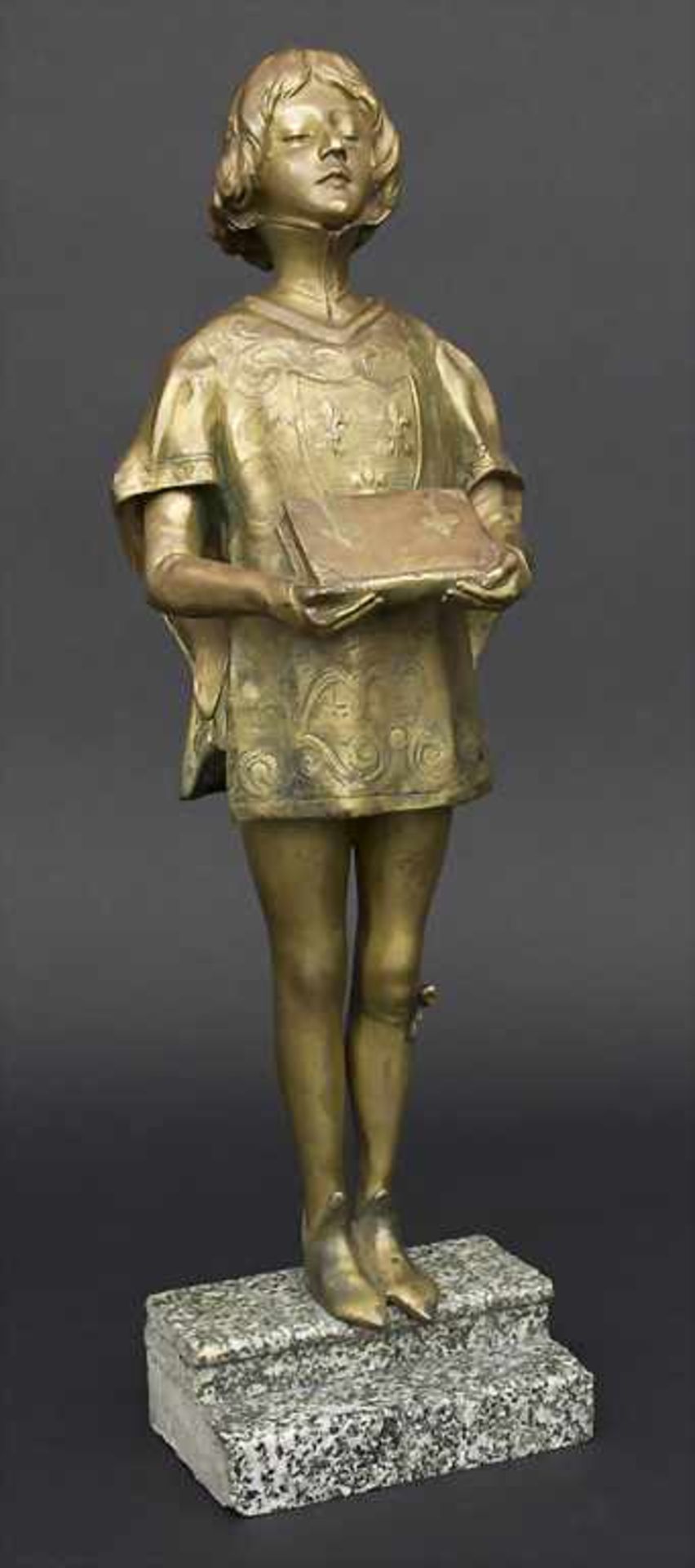 Léon Noël Delagrange (1872-1910), Bronzefigur 'Der königliche Page' / A bronze figure 'The Royal - Image 3 of 6