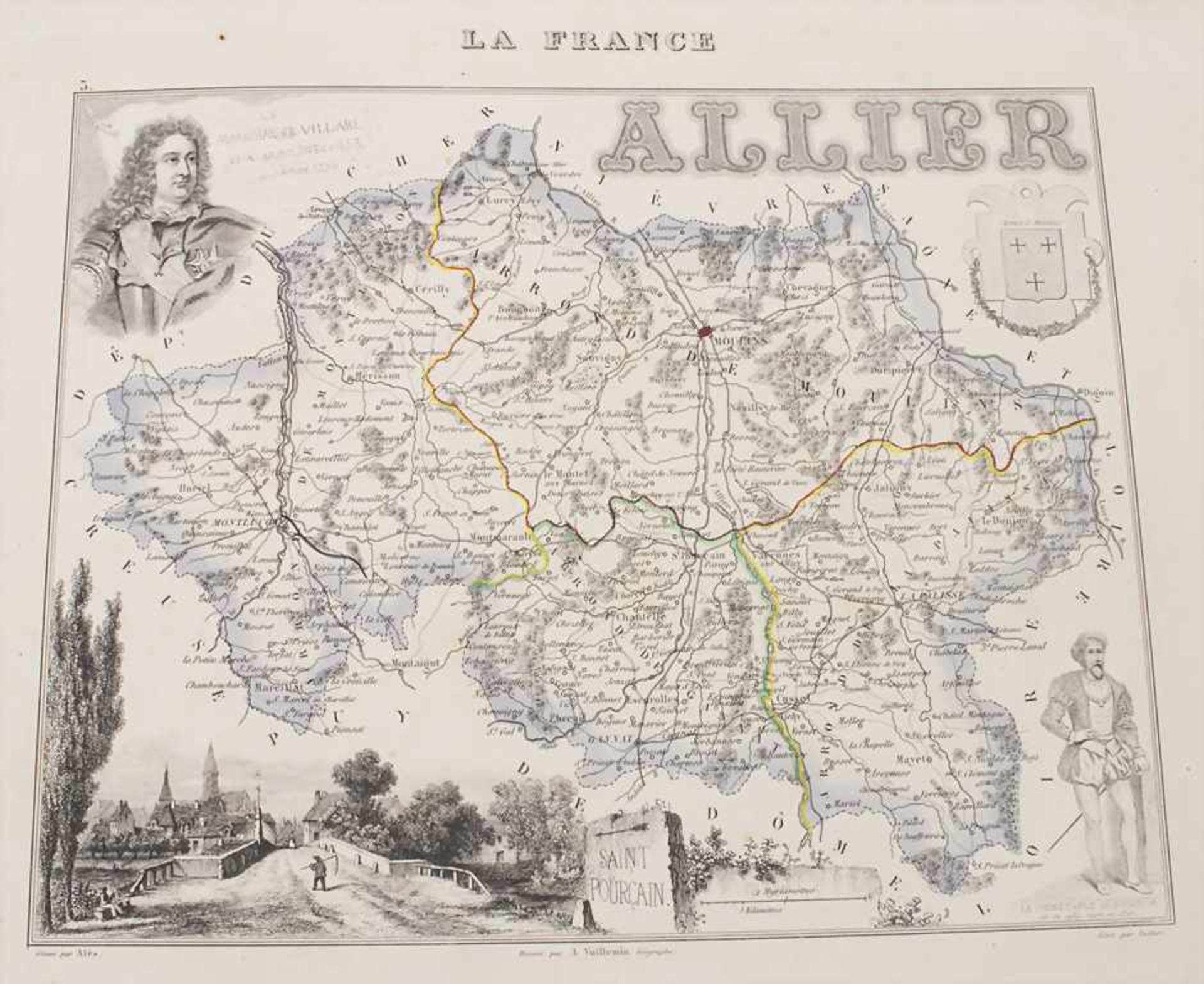 Vuillemin, M.: La France et ses colonies. Atlas illustre. cent cinq cartes. Edition de 1853Titel: La - Image 2 of 5