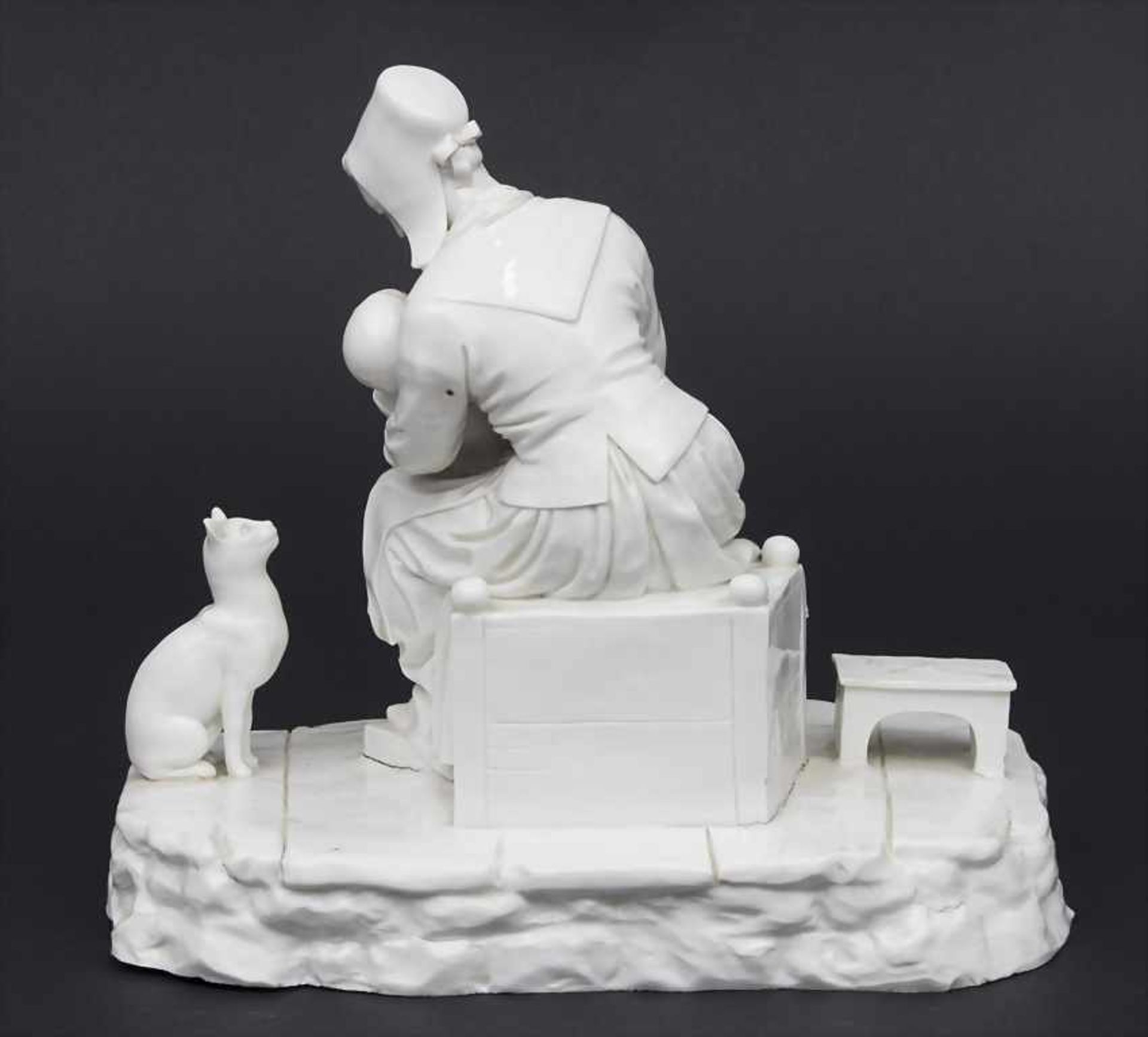 Figurengruppe mit Katze / A figural group with cat, Johann Peter Melchior, Höchst, 1770Material: - Image 2 of 3