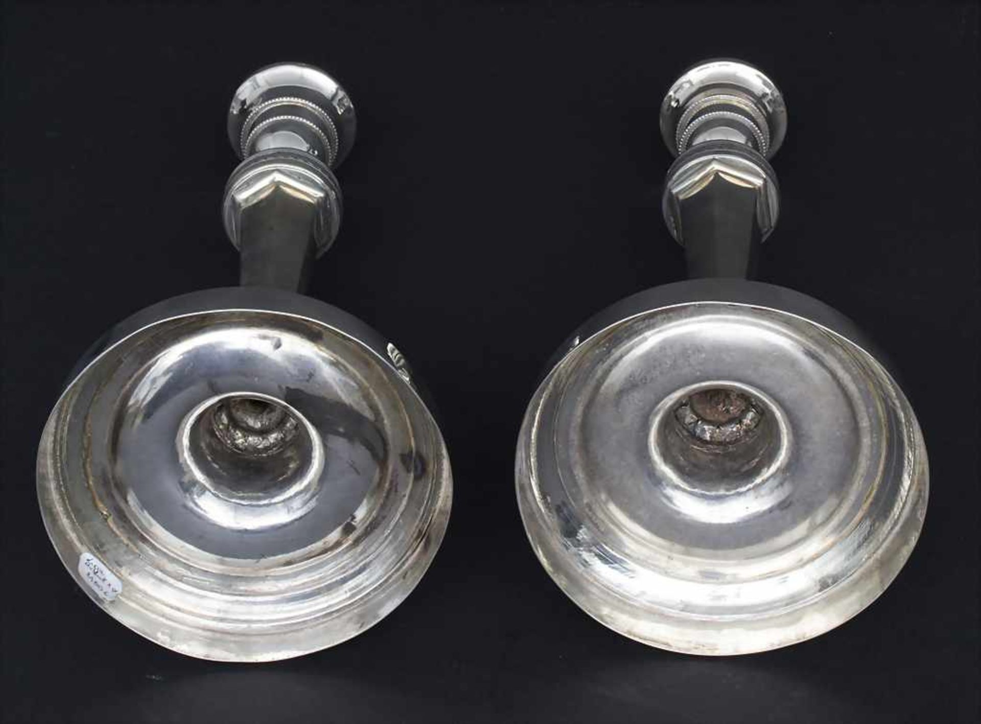 Paar Empire Kerzenleuchter / A pair of Empire candlesticks, Francois Drion, Lüttich / Liege, um - Bild 3 aus 5