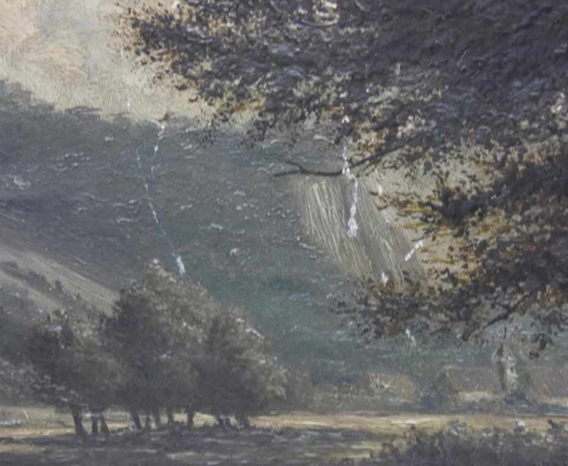 Landschaft mit Ruine/Landscape With Ruins, Étienne Leroy (Paris 1828-?)Öl/Holz. Feine - Bild 4 aus 5