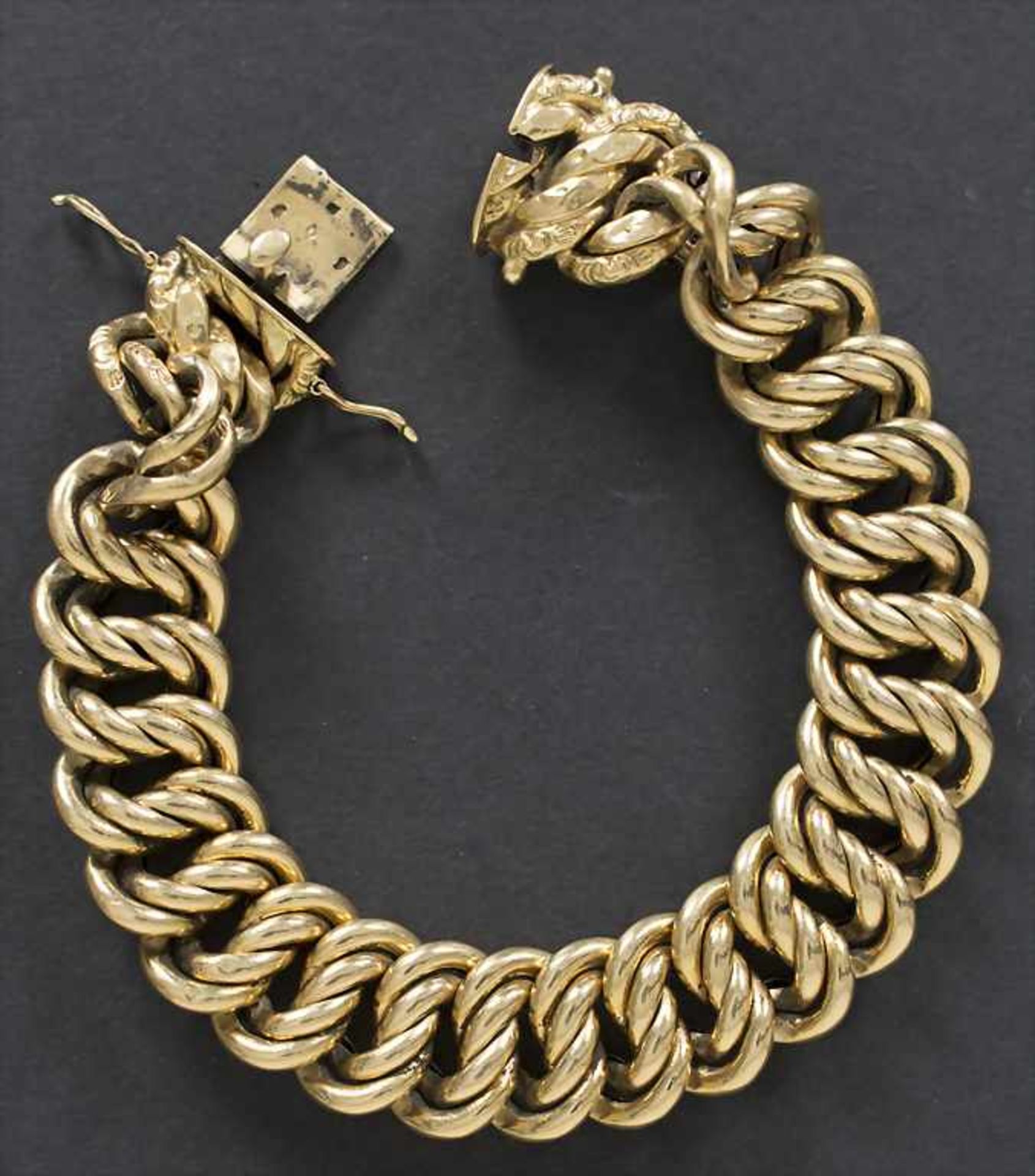 Damenarmband / A ladies bracelet, Paris, um 1950Material: Gelbgold GG 750/000 18 Kt, gepunzt,
