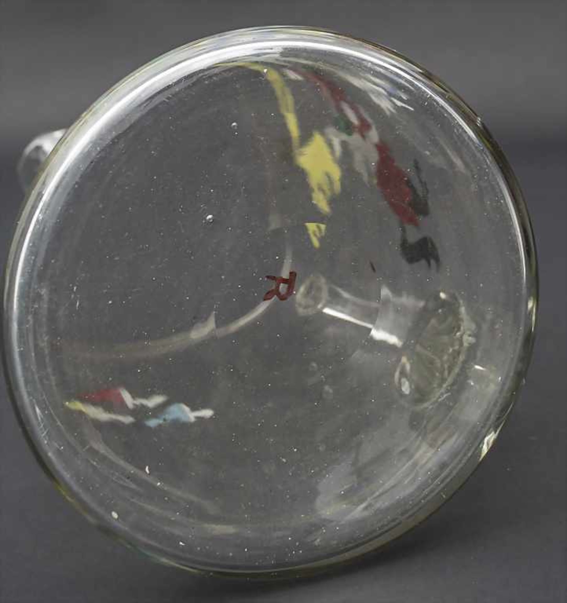 Großer Glaskrug 'Ritterturnier' / Glass Jug With Enamel Decor, Frankreich, Anfang 20. Jh.Material: - Image 2 of 2