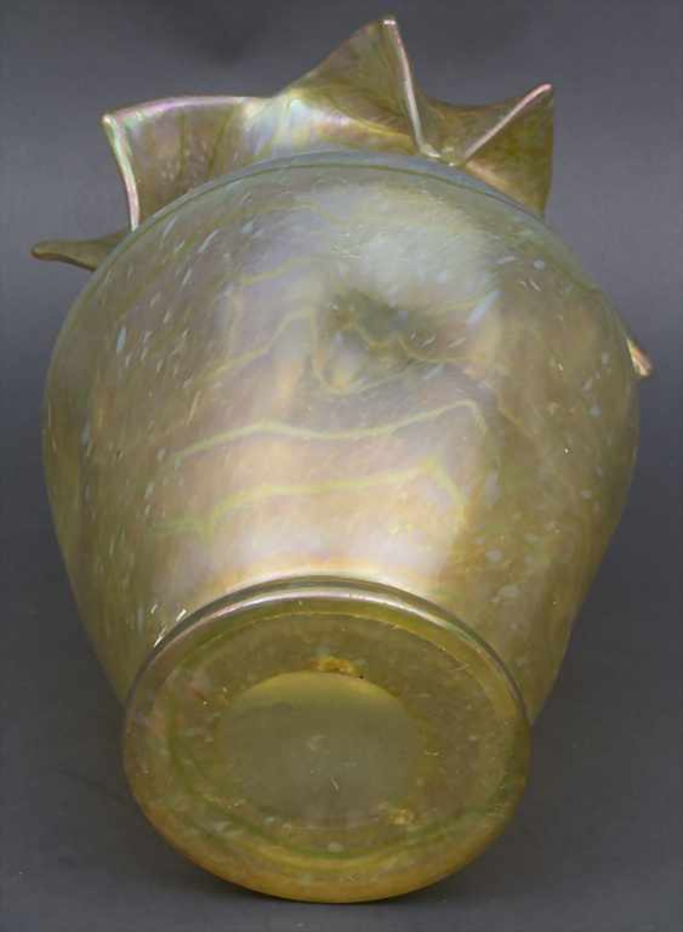 Jugendstil Vase / An Art Nouveau vase, Johann Lötz Witwe, Klostermühle, um 1900Material: farbloses - Bild 4 aus 4