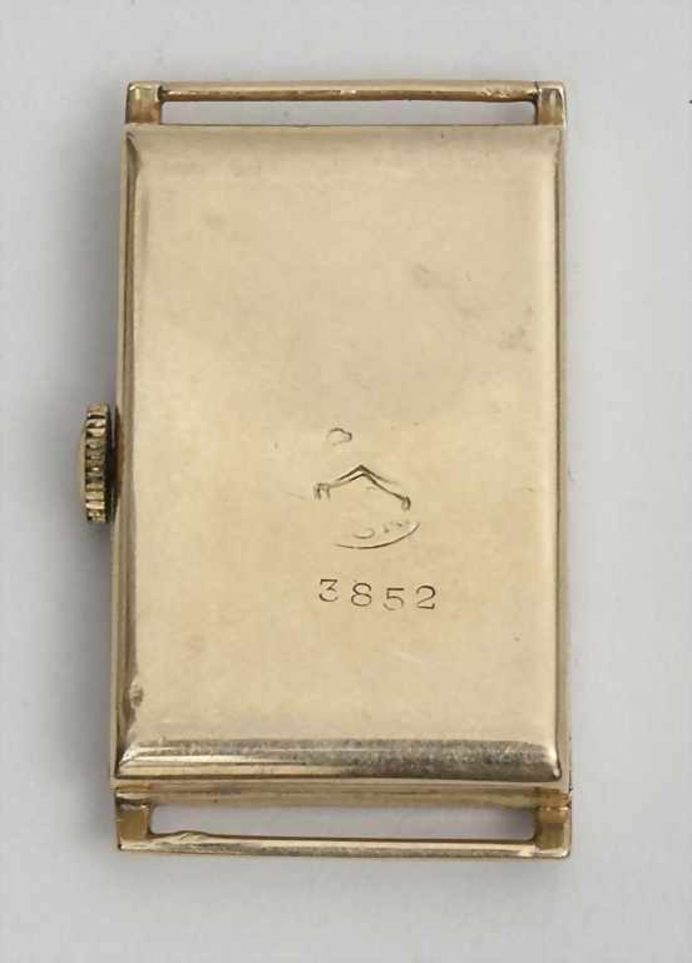Art Decó Herrenarmbanduhr, Wrist Watch, Swiss, ca. 1925Gehäuse: Gold 18 Kt 750/000 gepunzt, Nr. - Bild 2 aus 3