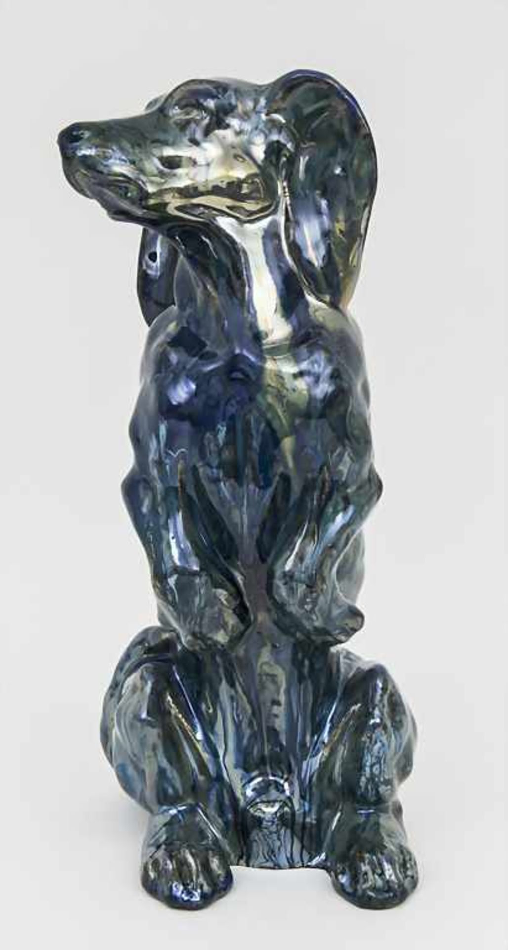 Art Déco Tierskulptur 'Dackel' / An Art Deco sculpture of a dachshund, Charles Virion, - Image 2 of 5