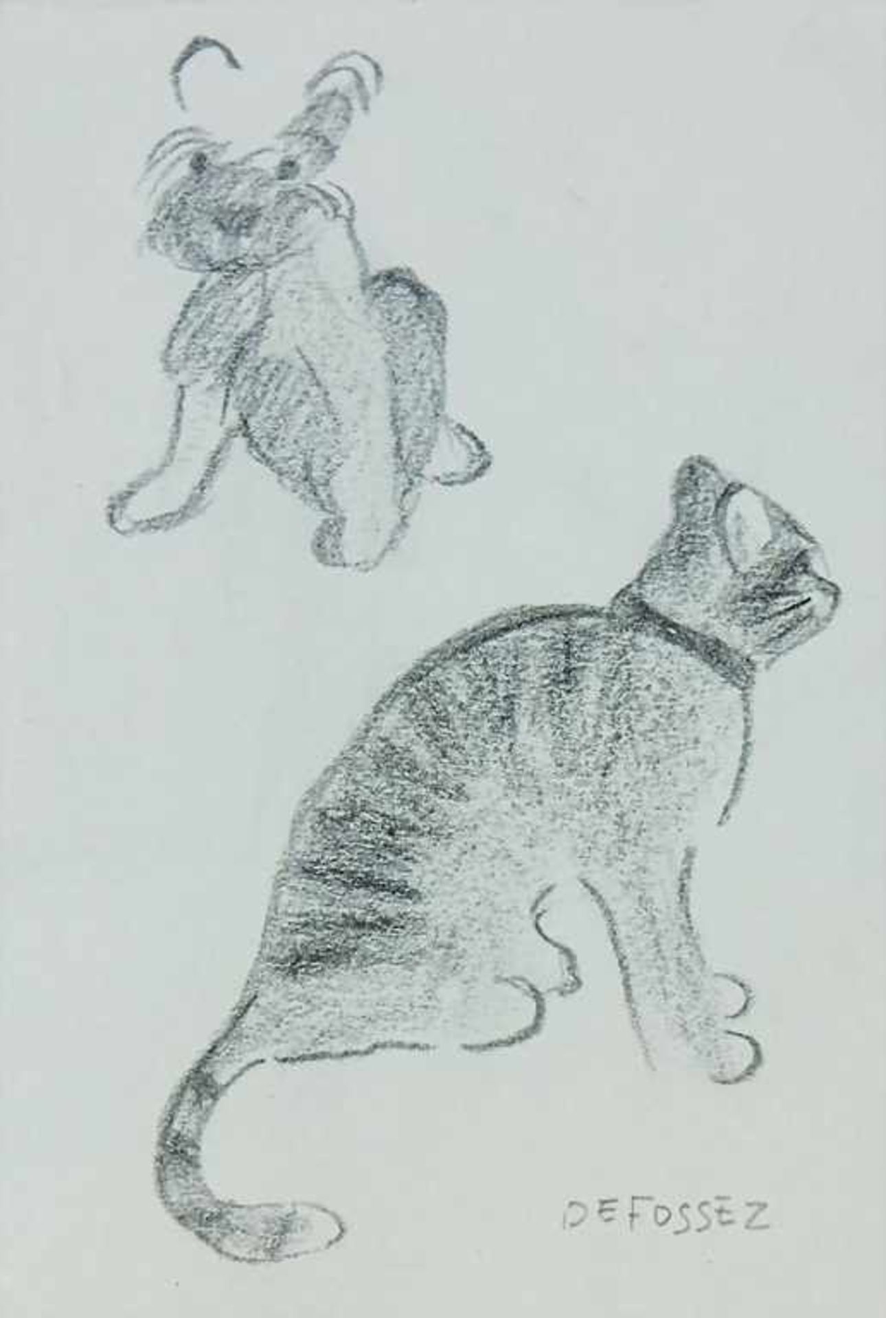 Studie mit Hund und Katze/Study Of A Dog And A Cat, Alfred (Freddy) Defossez (geb. 1932 Paris)