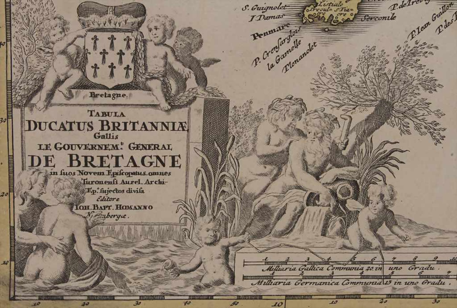 J.B. Homann (1664-1724), Historische Karte der Bretagne / A historic map of BrittanyTitel: Tabula - Bild 2 aus 2